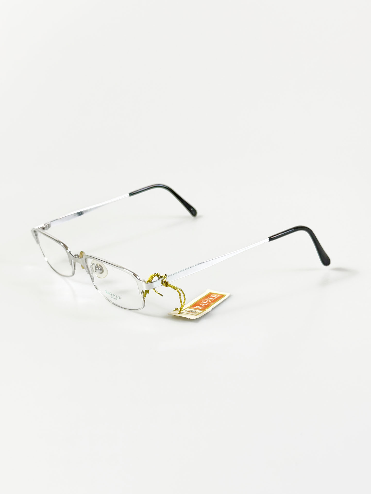 RAFALE Paris Silver Slim Square Metal Glasses
