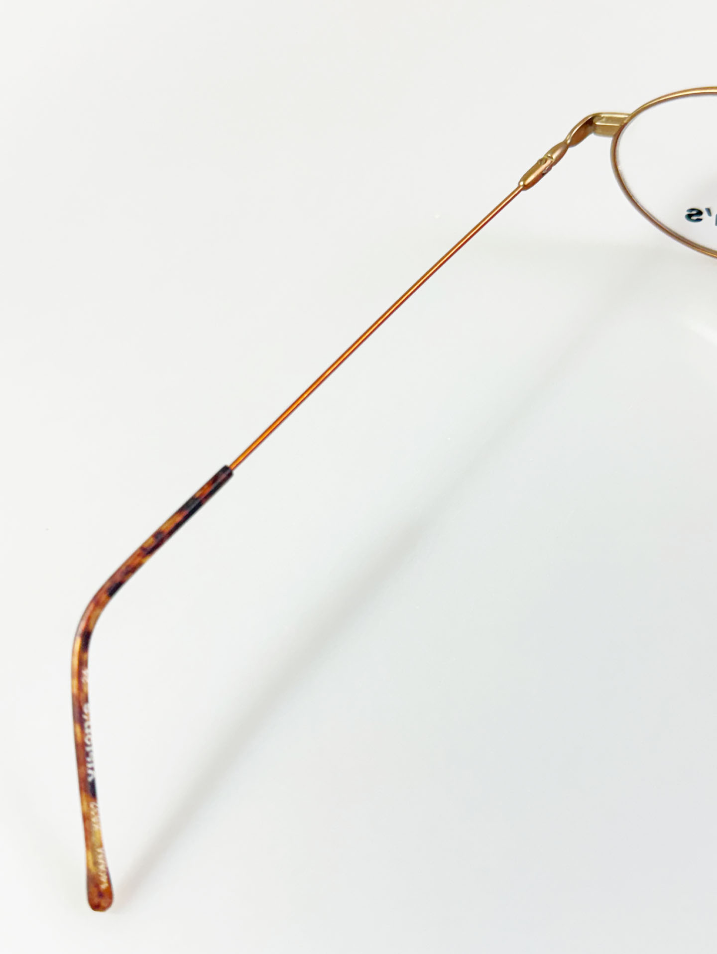 VISION'S Slim Oval Brown Metal Glasses
