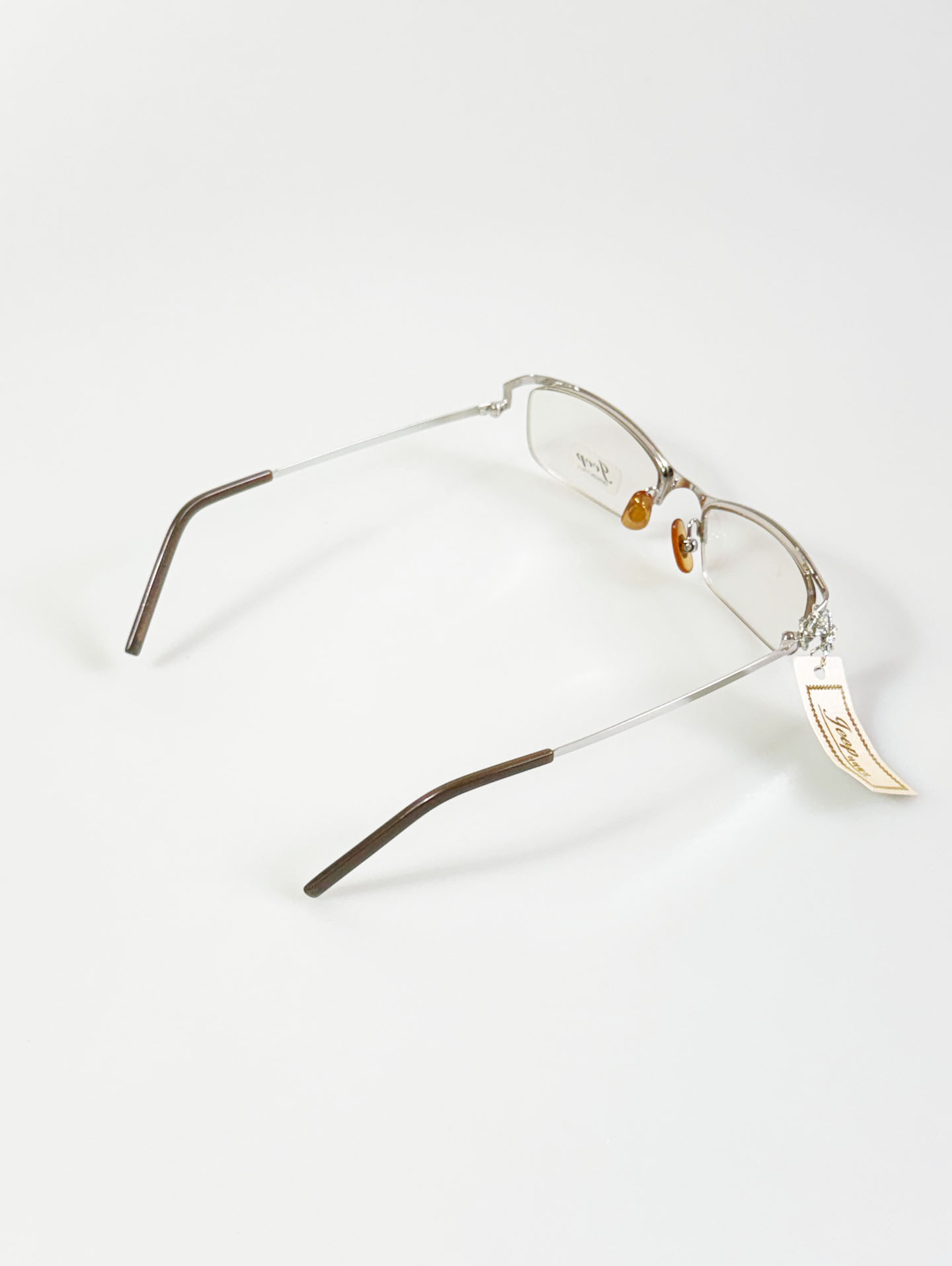 Jeep Silver Square Half-Rim Metal Glasses
