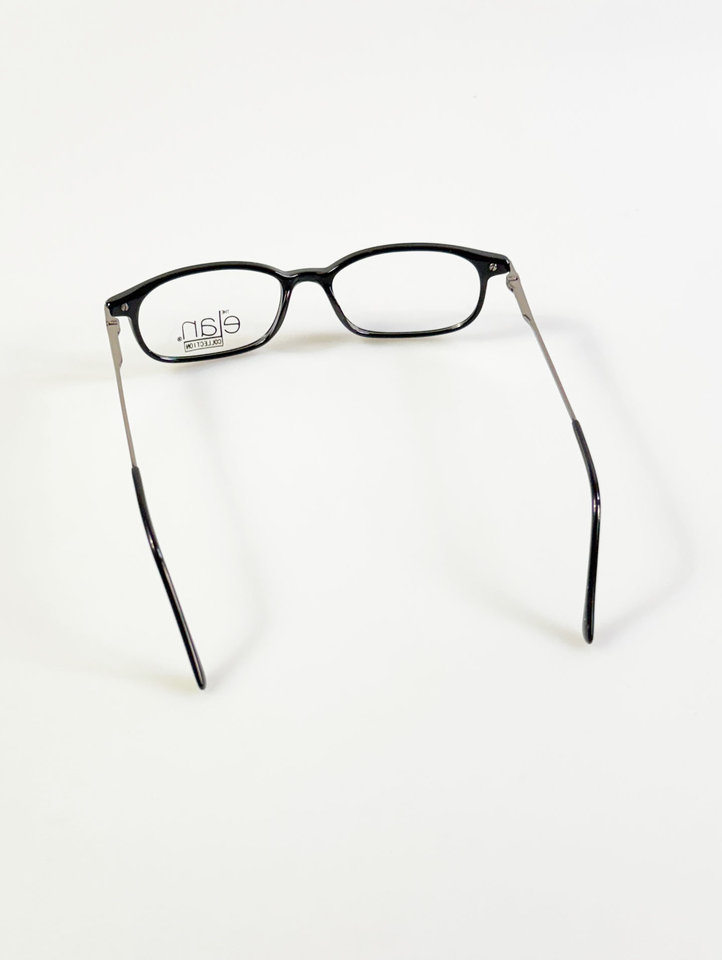90's ELAN Black Square Horn-Rim Frame Glasses