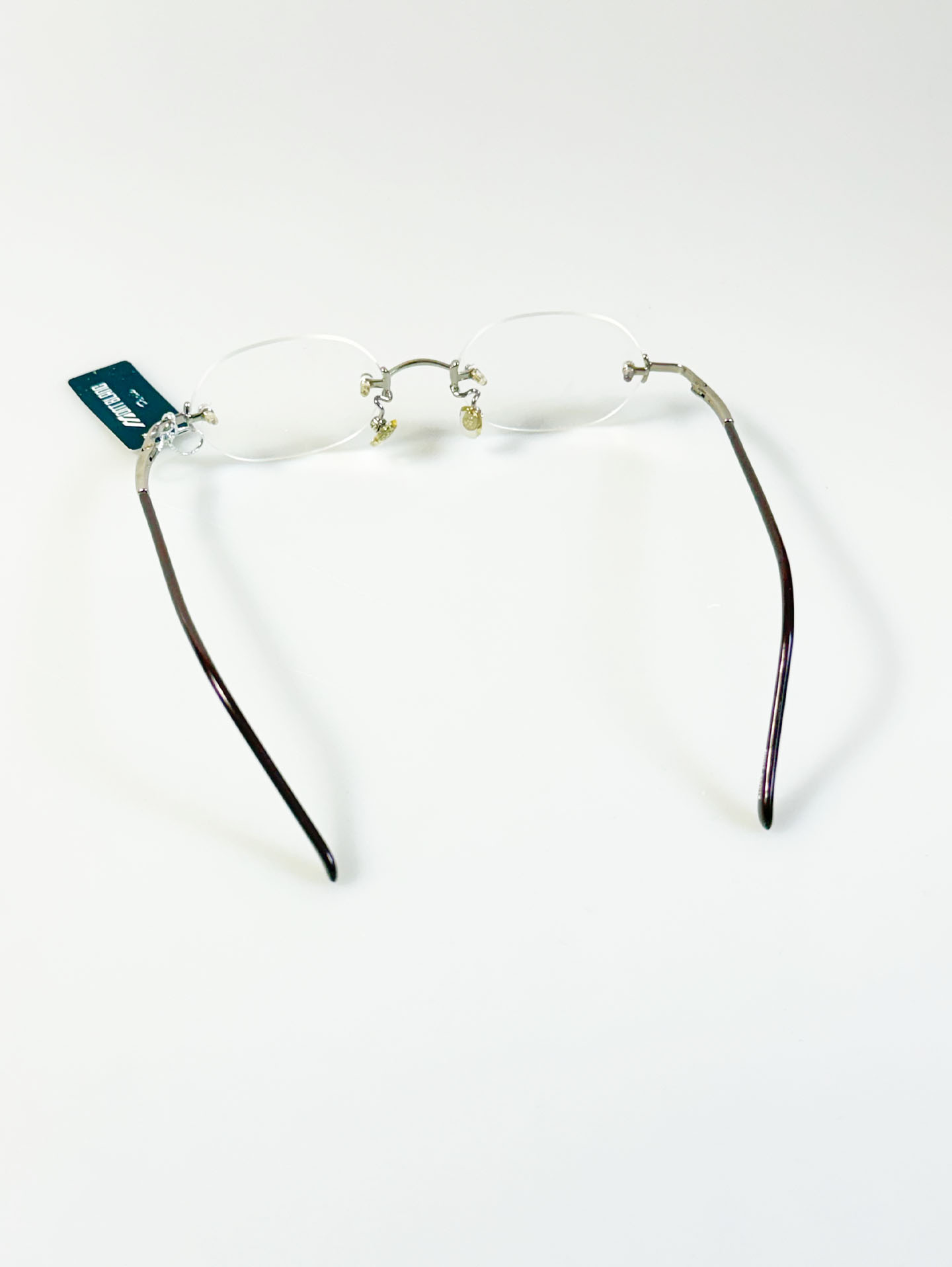 MONT BLANC PARIS Silver Rimless Square Metal Frame Glasses