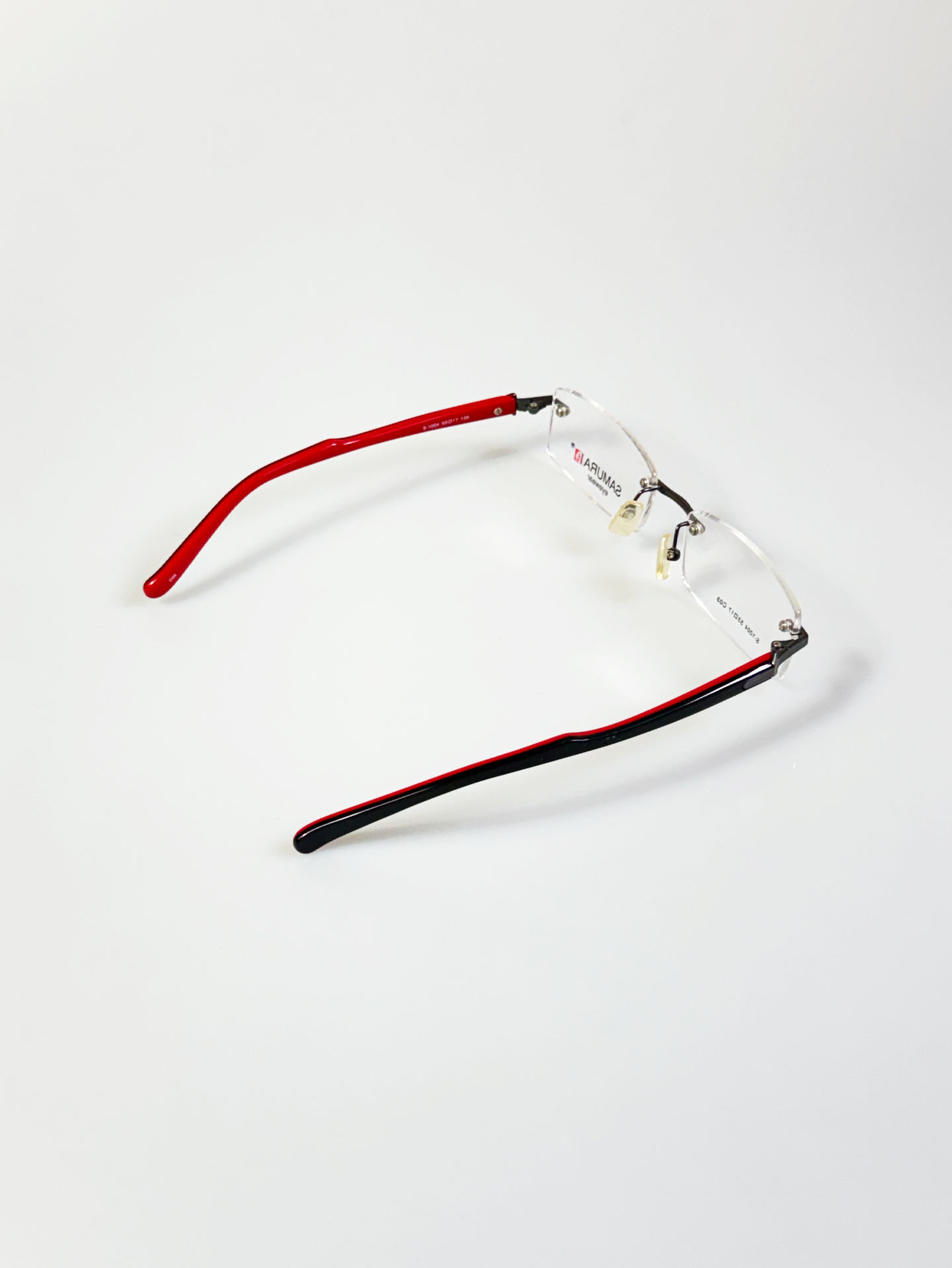 SAMURAI Eyewear Rimless Square Titanium Metal Frame Glasses