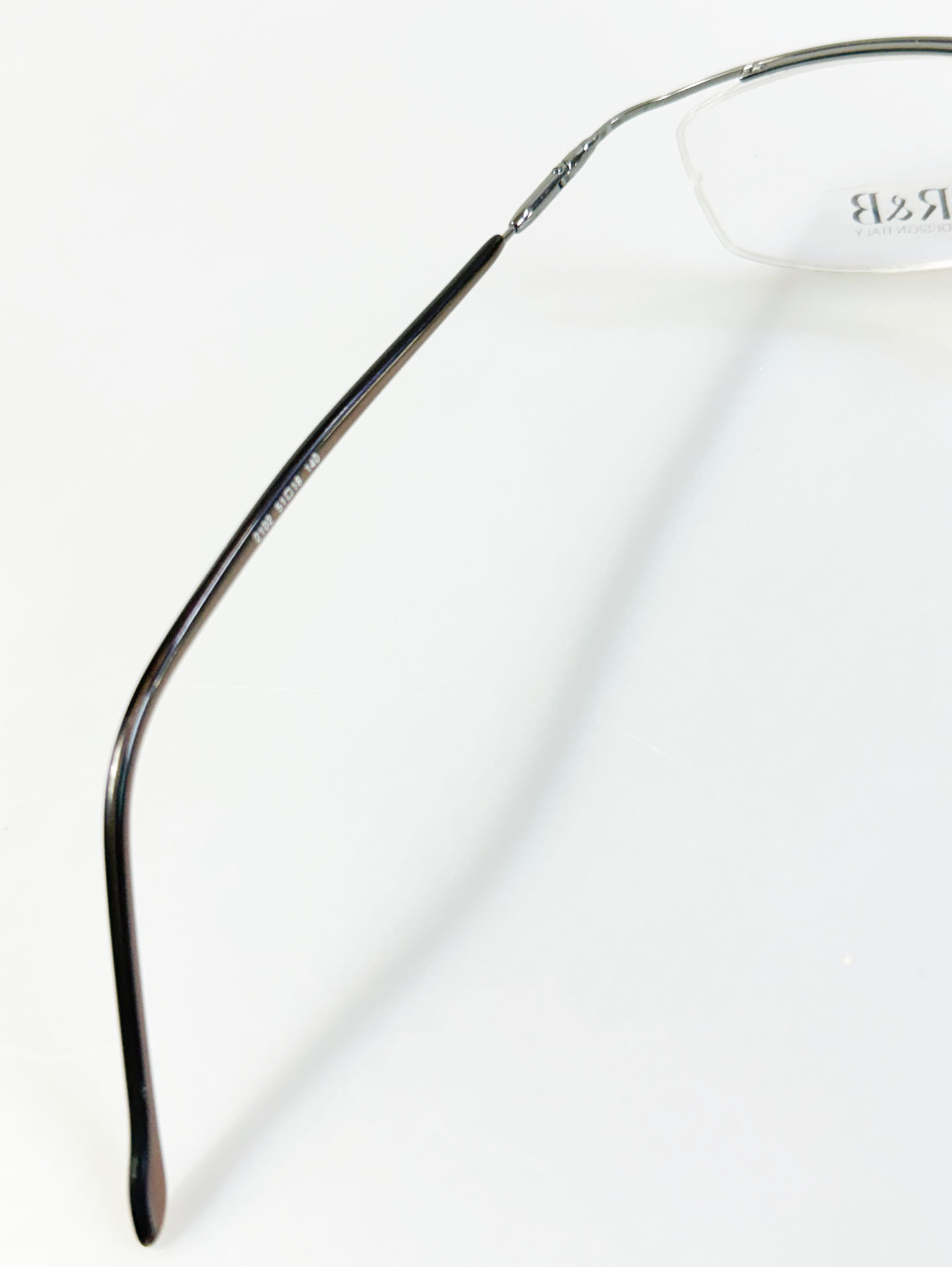 R&B Eyewear Gunmetal Half-Rim Square Glasses