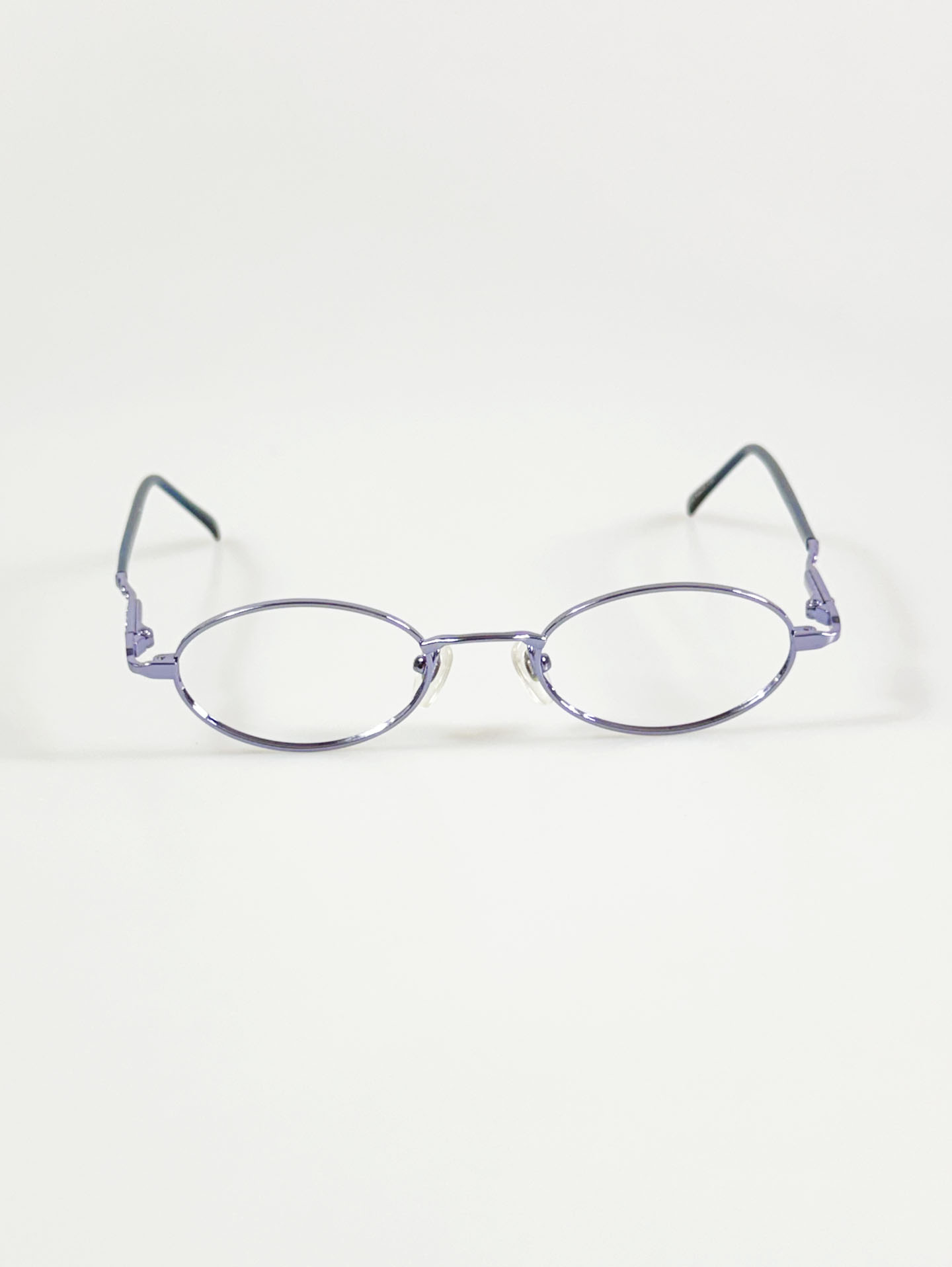 90’s HSO Deep Blue Slim Oval Metal Frame Glasses