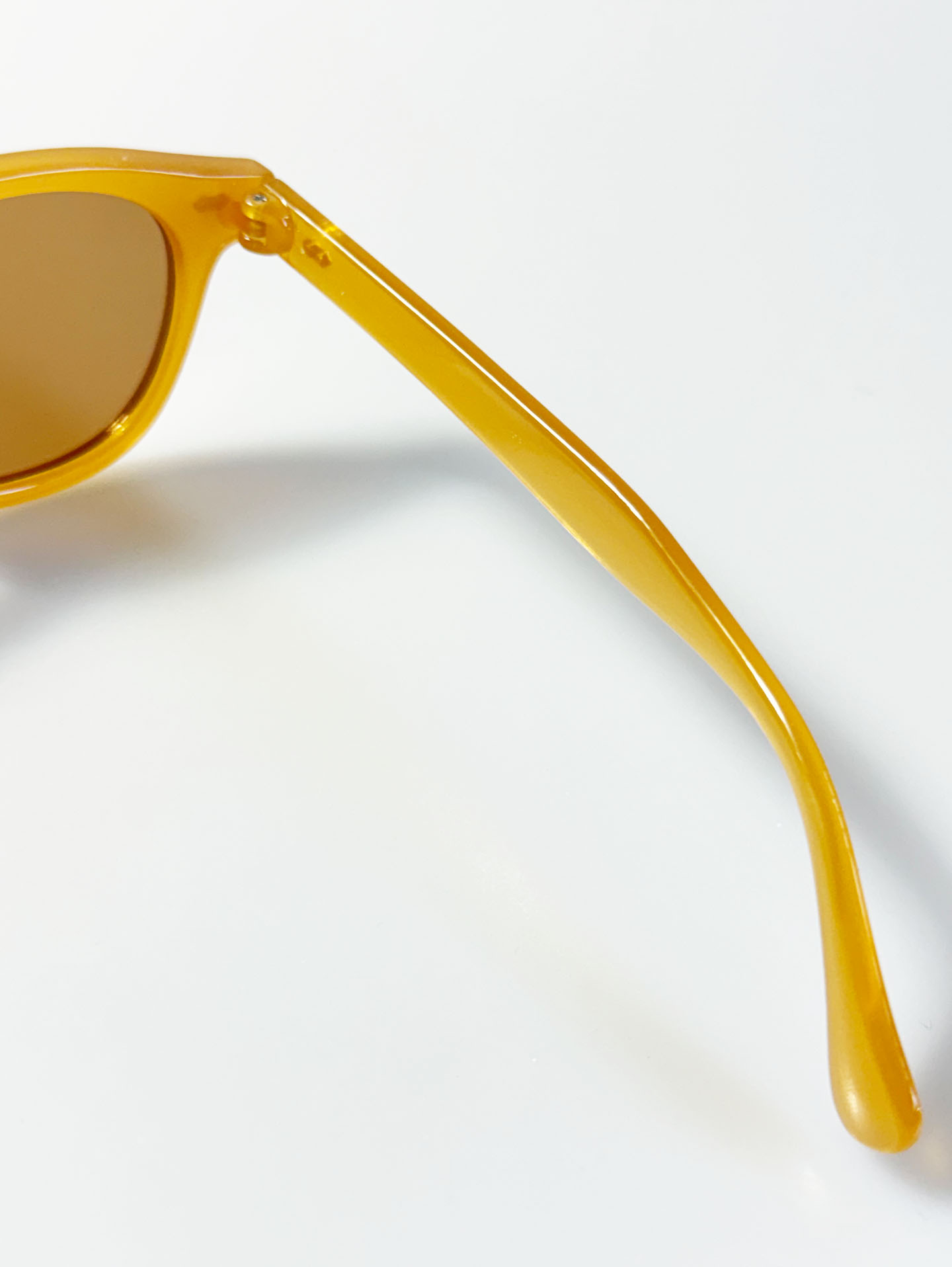 Amber Yellow Bold Square Frame Tint Sunglasses