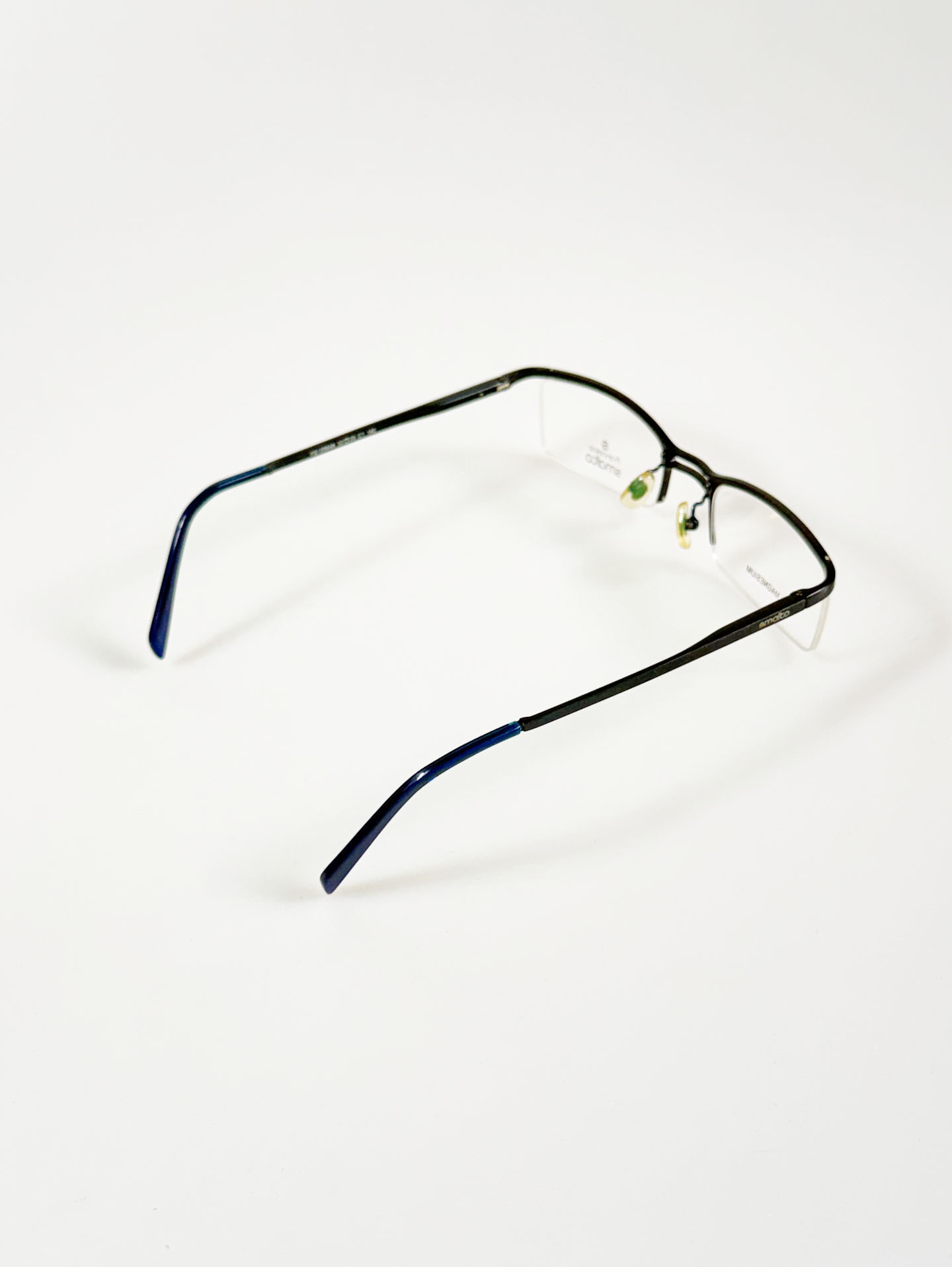 FRANCESCO SMALTO Black Square Half-Rim Glasses