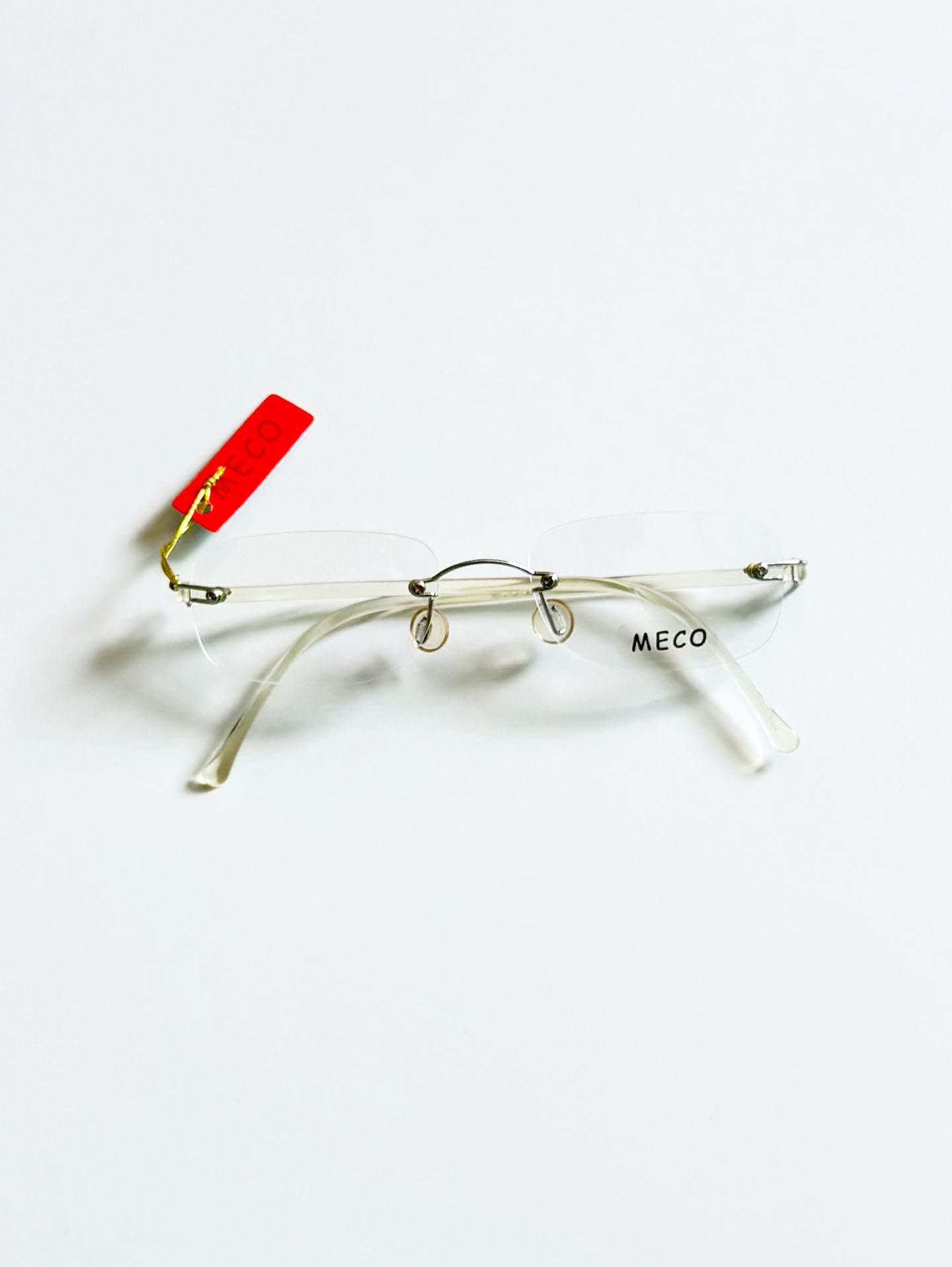 MECO Rimless Square Metal Frame Glasses