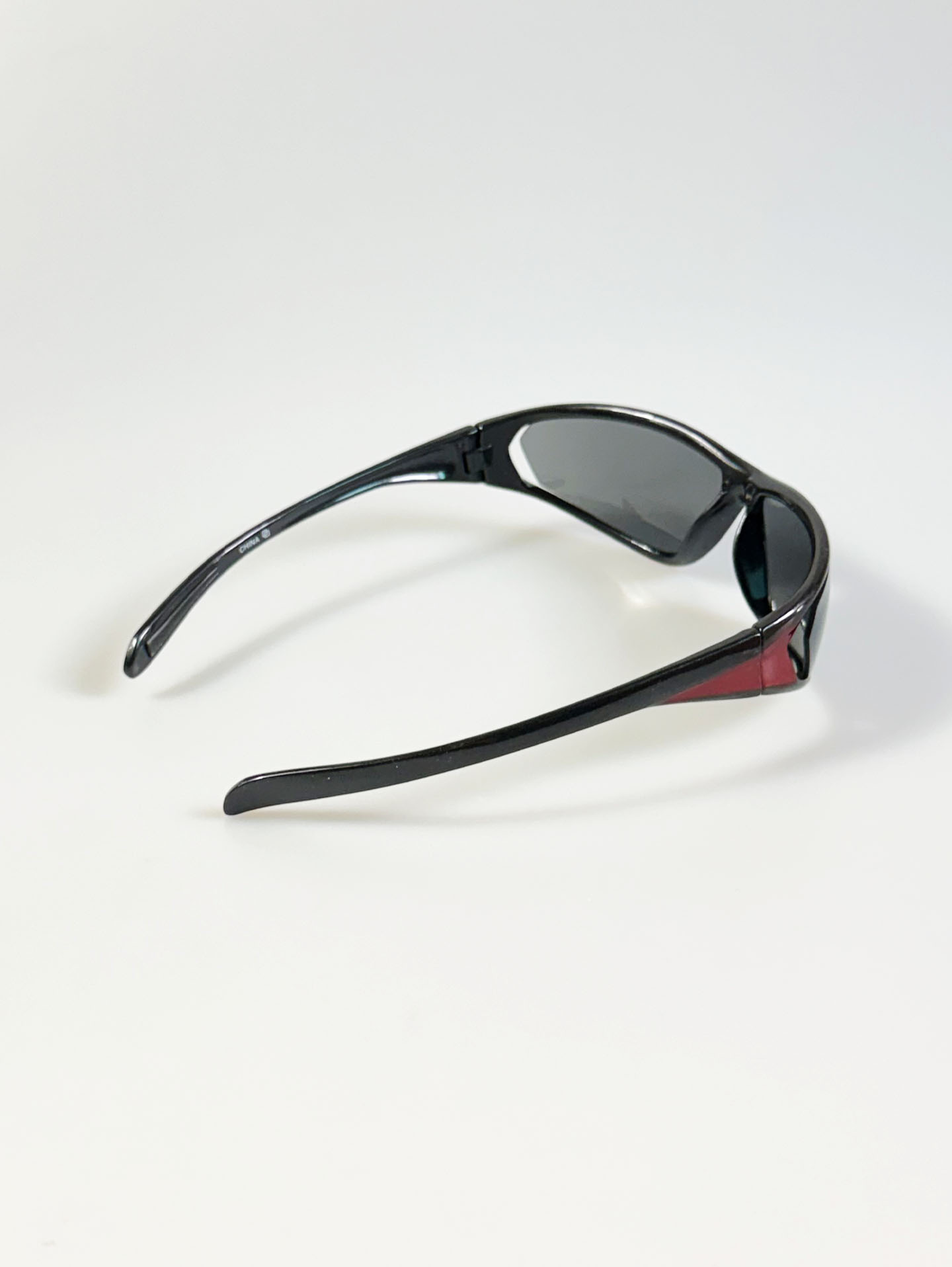 Black Wraparound Sport Frame Sunglasses
