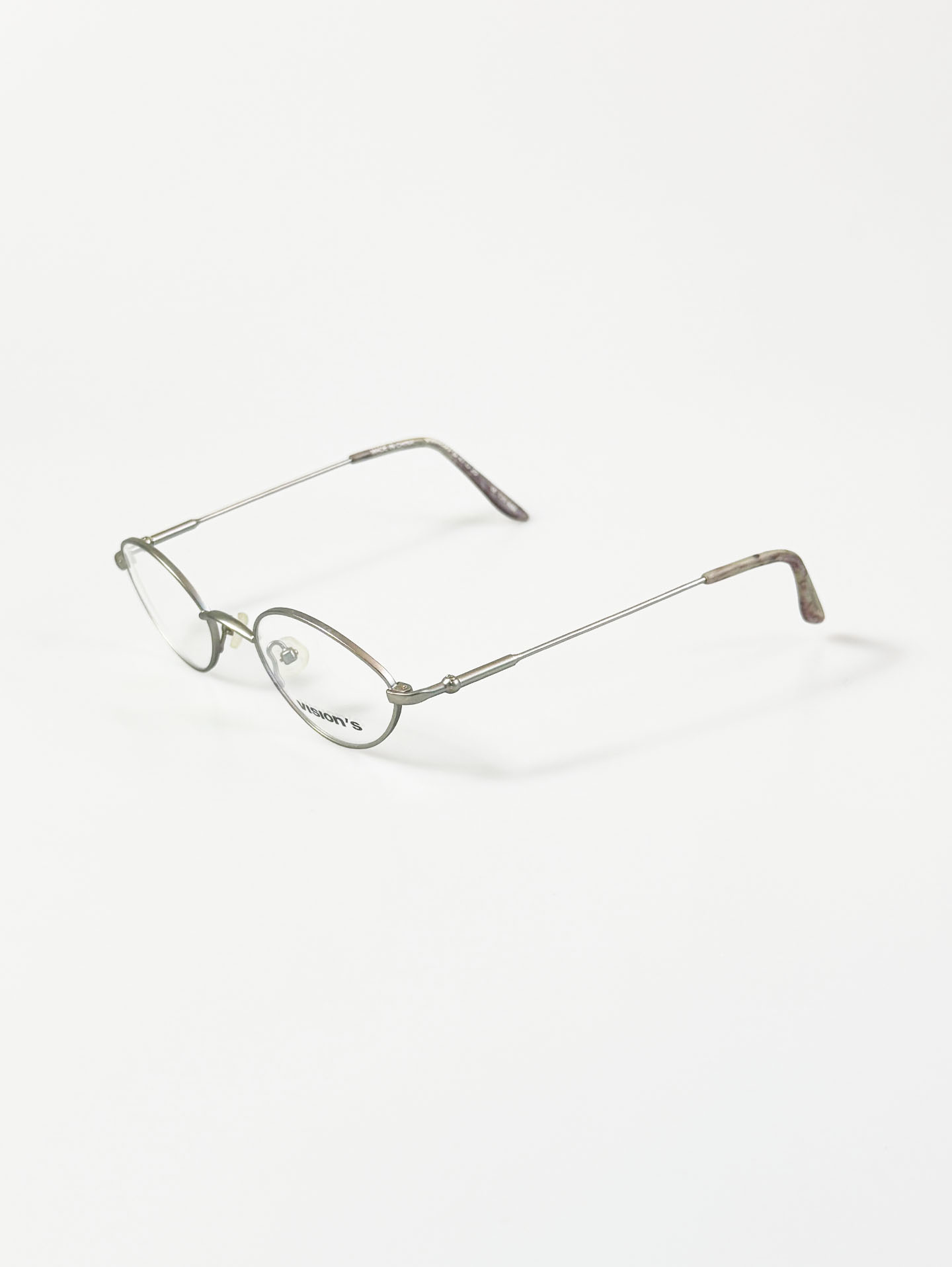 90’s Vision’s Matte Silver Slim Oval Metal Glasses