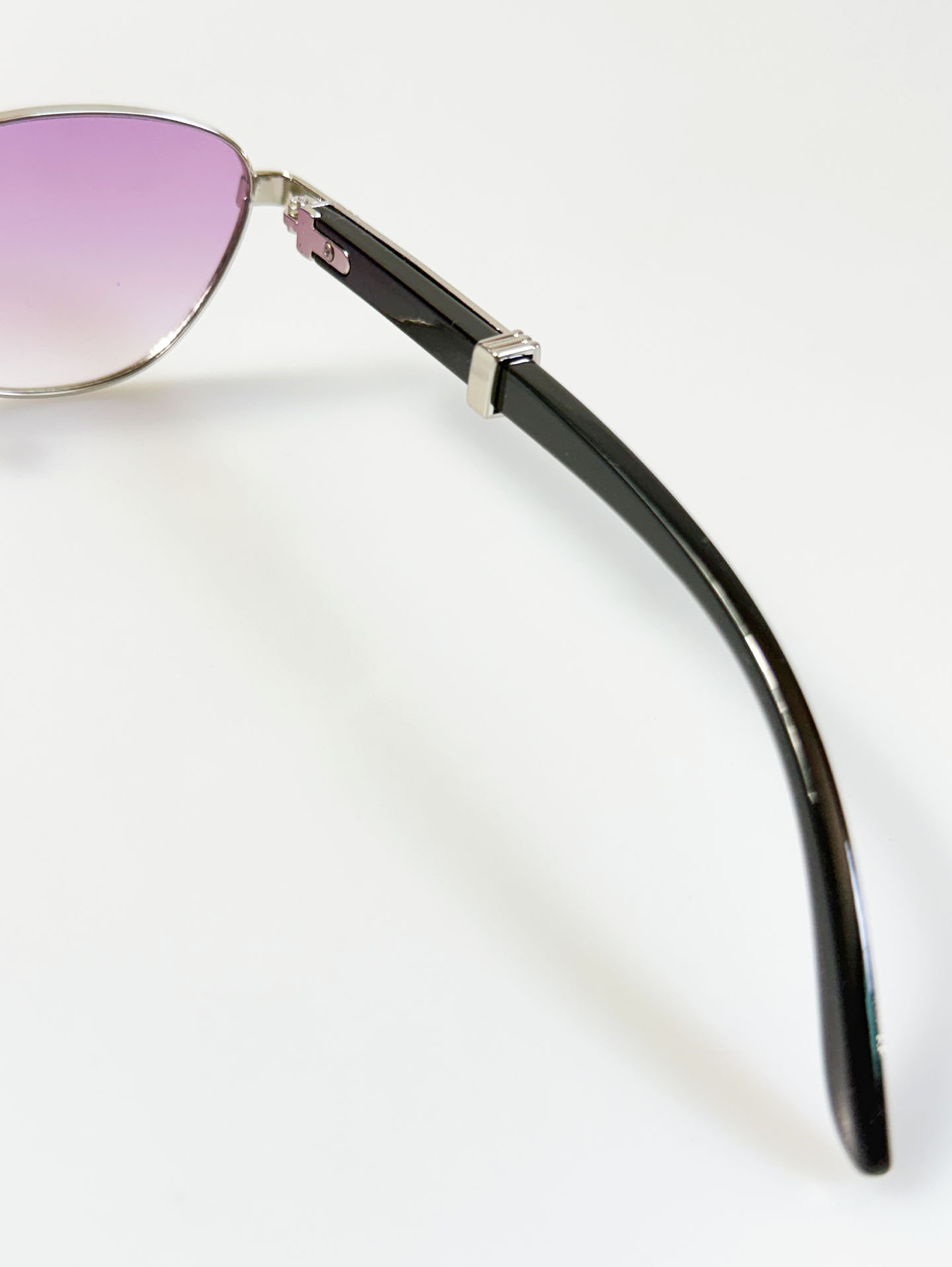 Silver Slim Oval Metal Frame Tint Sunglasses