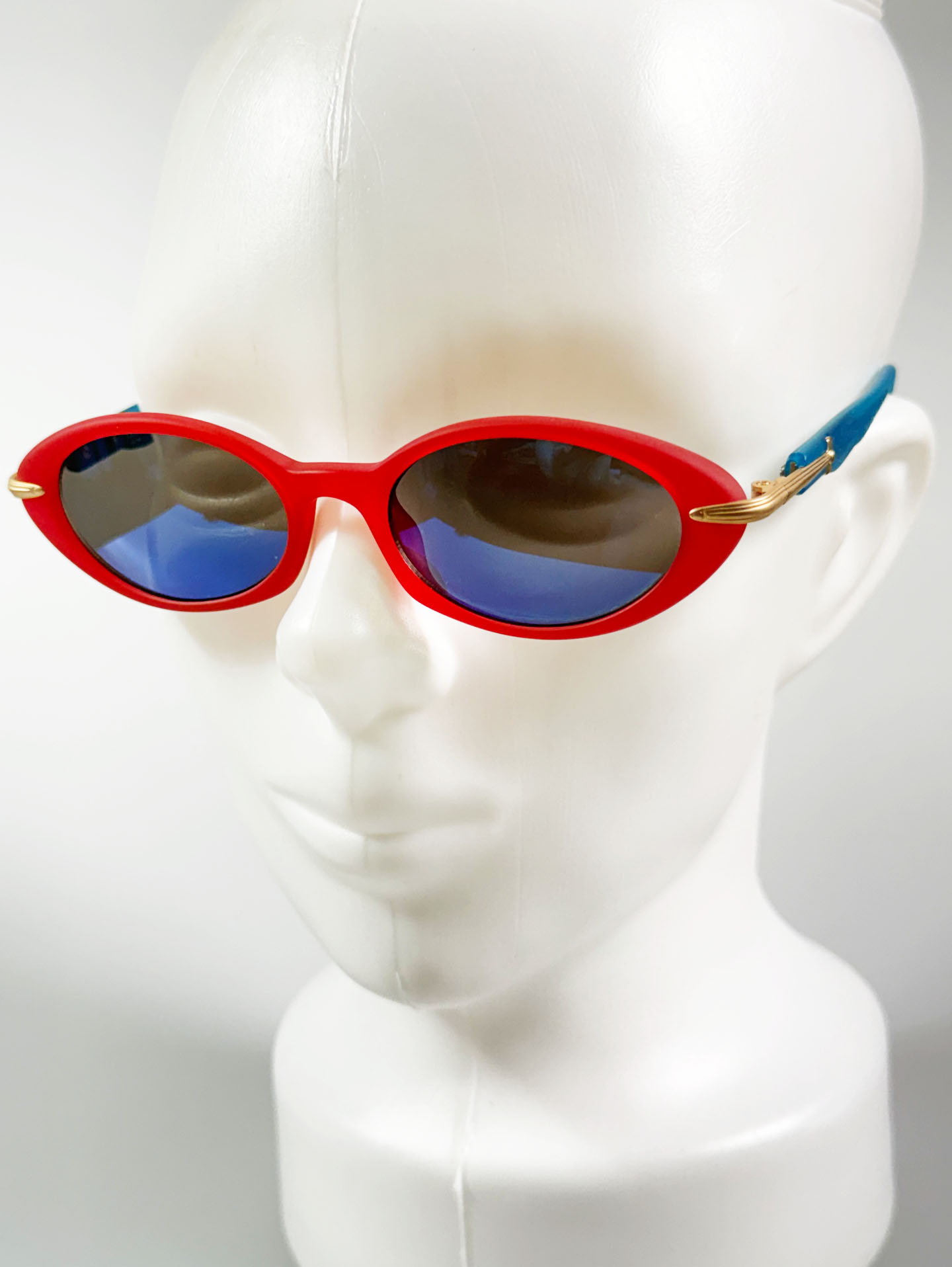 90's Christian Kevin Bold Oval Frame Sunglasses