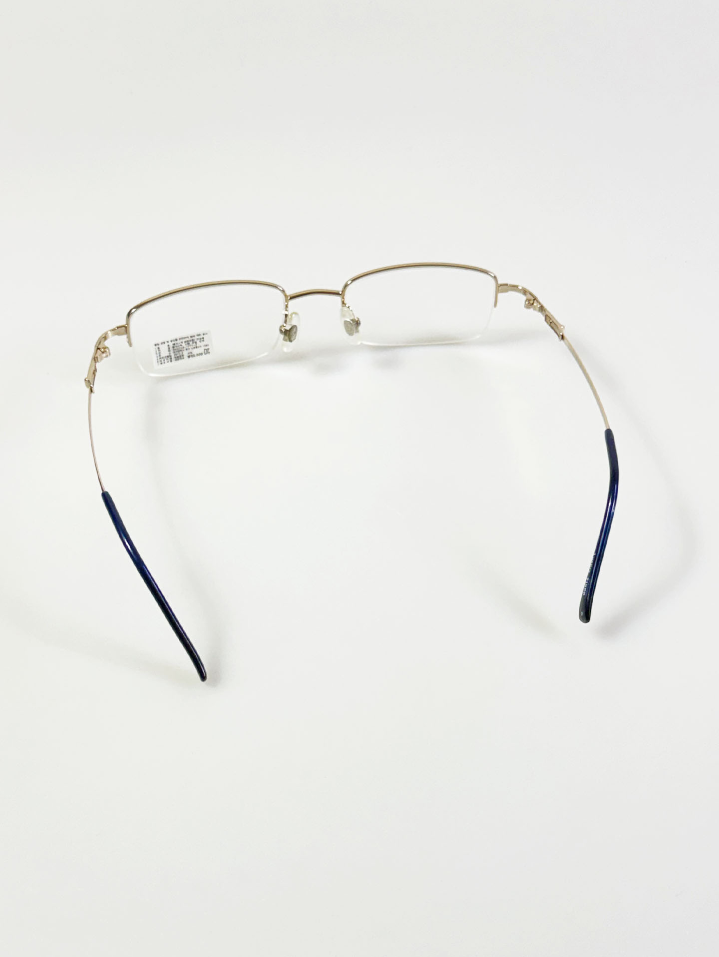 EPILOGUE Gold Half-Rim Square Metal Frame Glasses