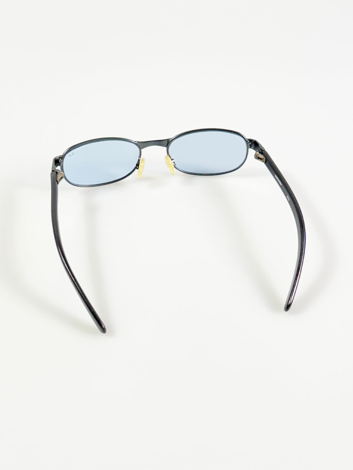 Calvin Klein Blue Slim Square Metal Tint Sunglasses