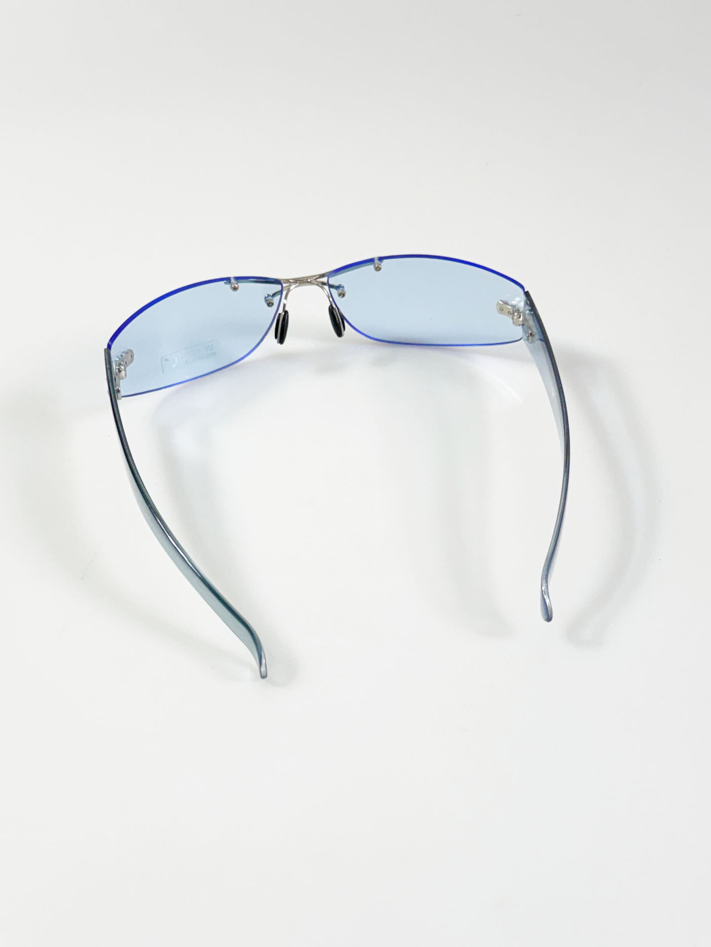I.COM Rimless Wraparound Square Tint Sunglasses