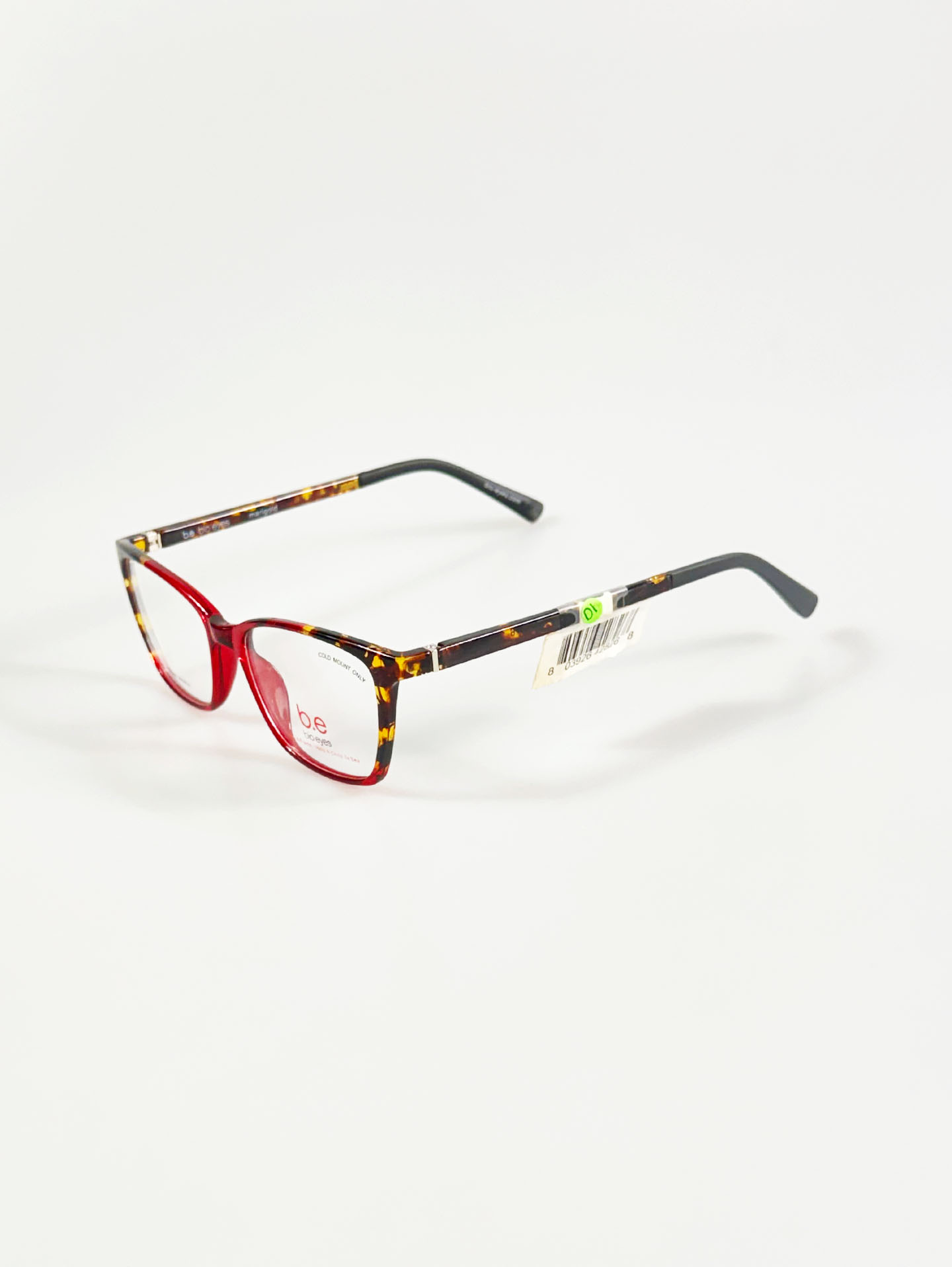 BIO EYES Red Tortoise Two-Tone Acetate Square Glasses