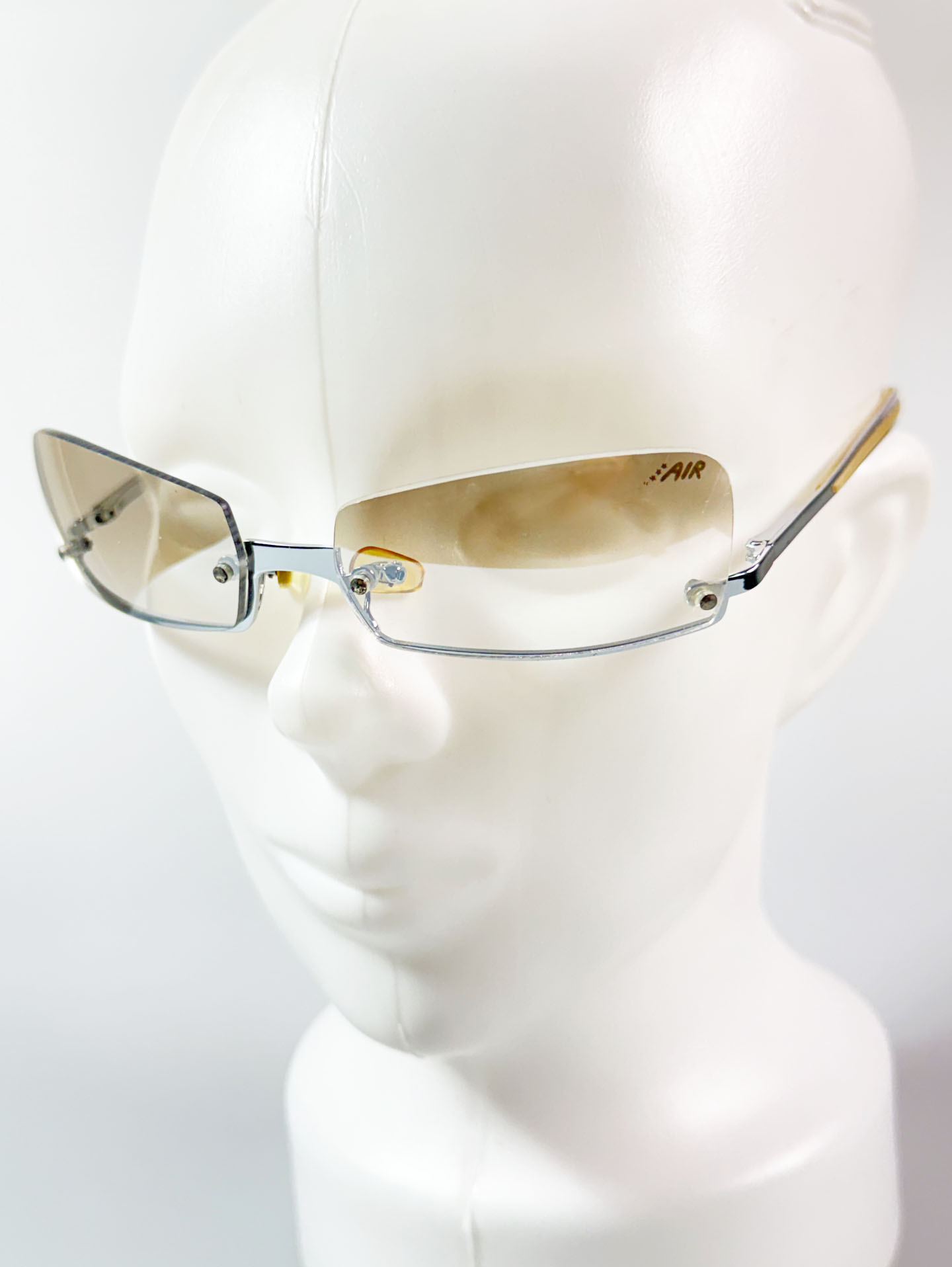 90's AIR Rimless Shield Metal Frame Sunglasses