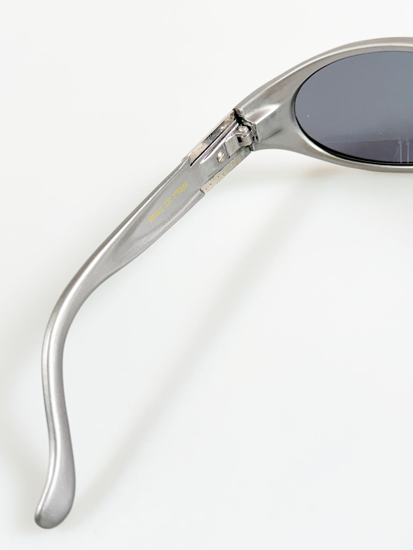 90's DC Silver Bold Oval Wraparound Sunglasses