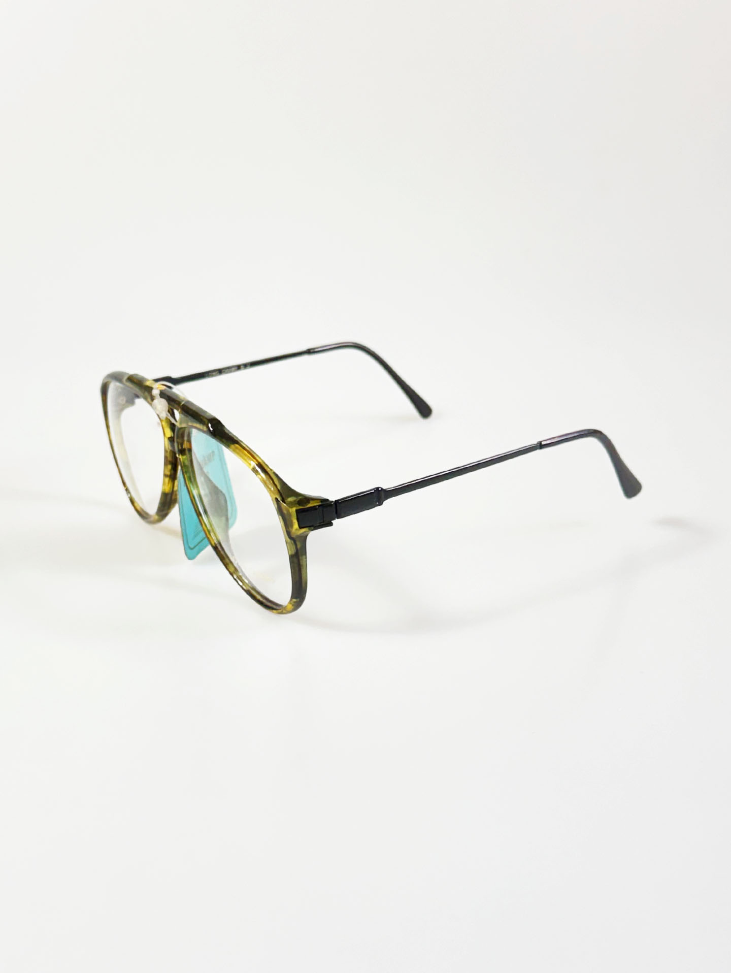 90's LONG CHAMP Marble Boeing Square Frame Glasses