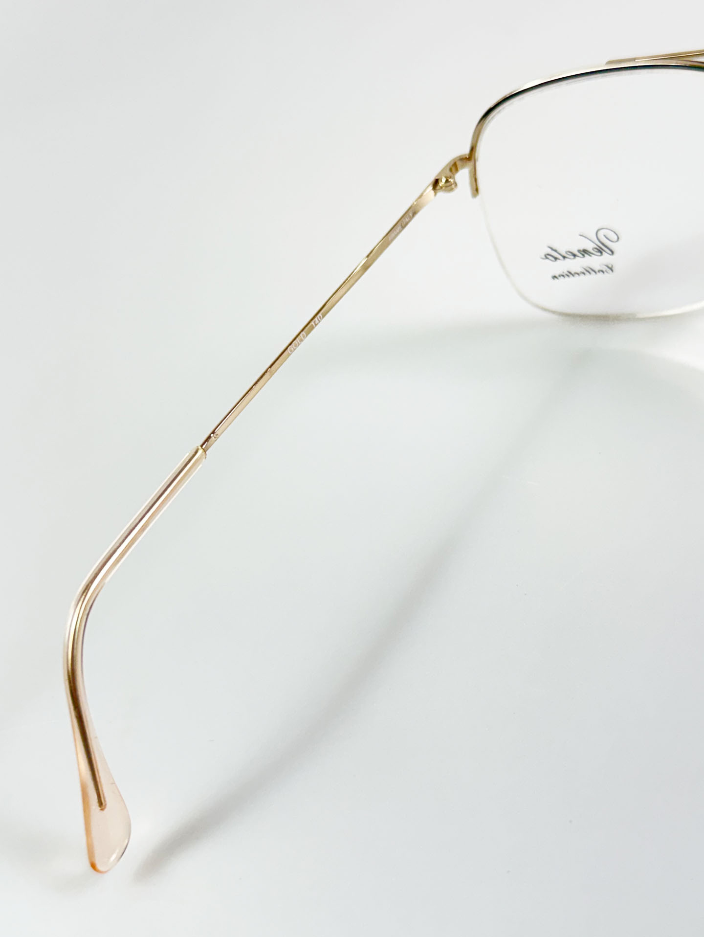 90's Veneto Collection Gold Aviator Metal Frame Glasses