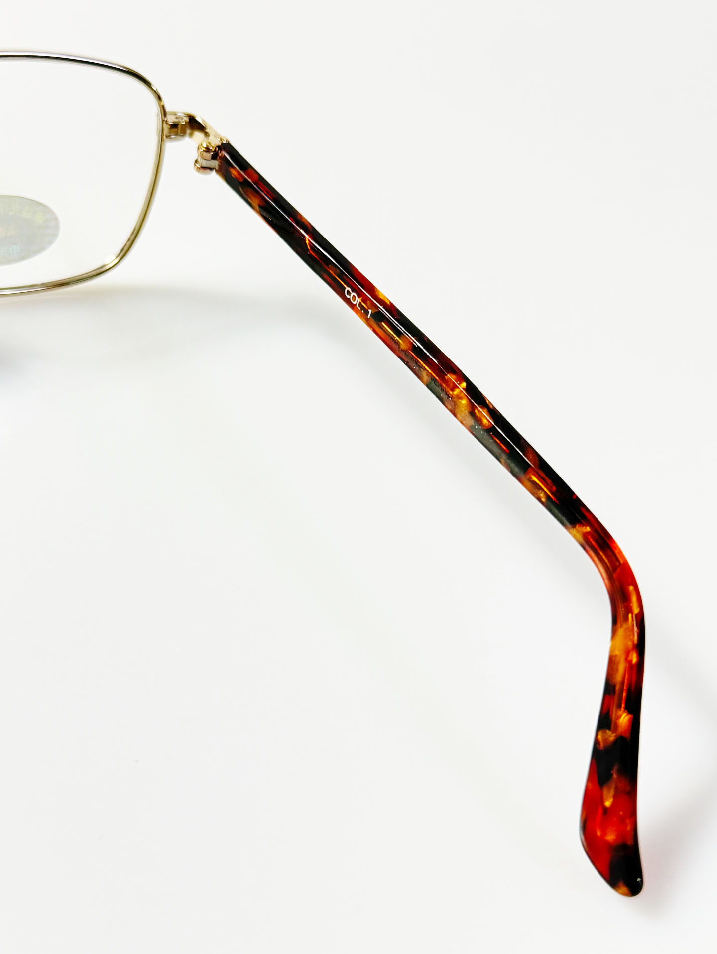 90's PARIM Classic Square Gold Metal Frame Glasses