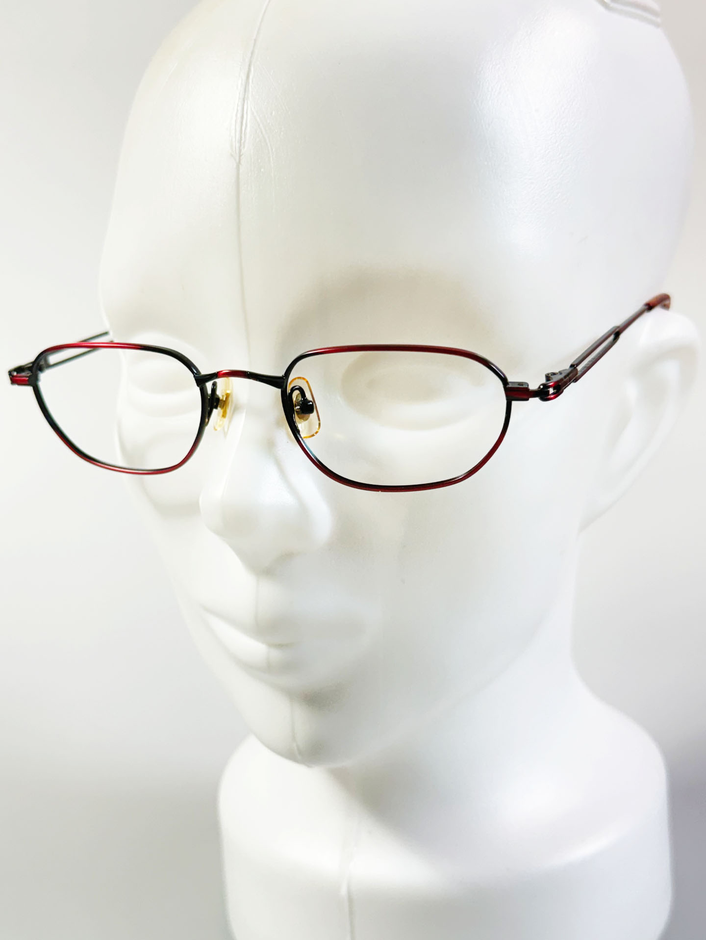 90's PLUS ZOOM Slim Square Gradation Metal Frame Glasses