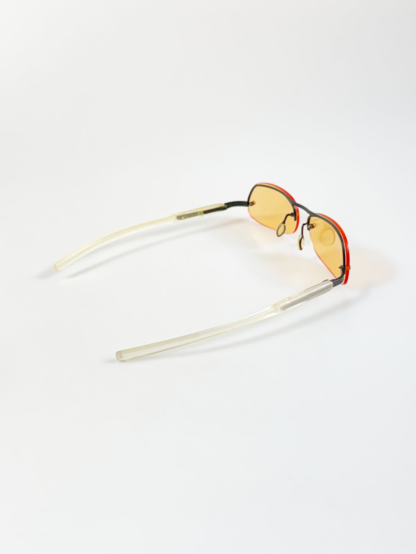 90's Under Rimless Square Metal Tint Sunglasses