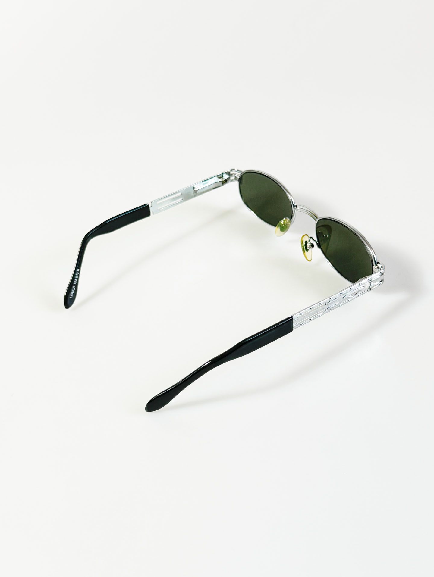 90’s LOUIS MASTER Silver Slim Oval Metal Sunglasses