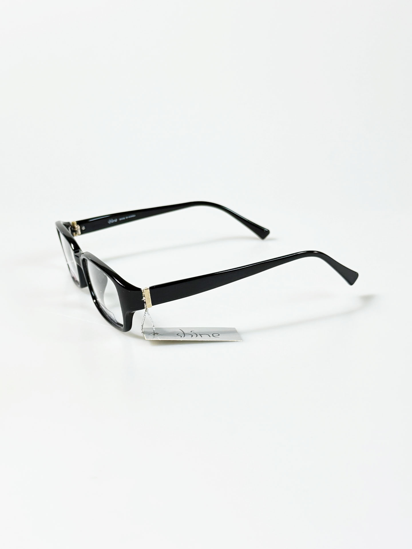 SHINE Epoxy Black Square Horn-Rim Frame Glasses