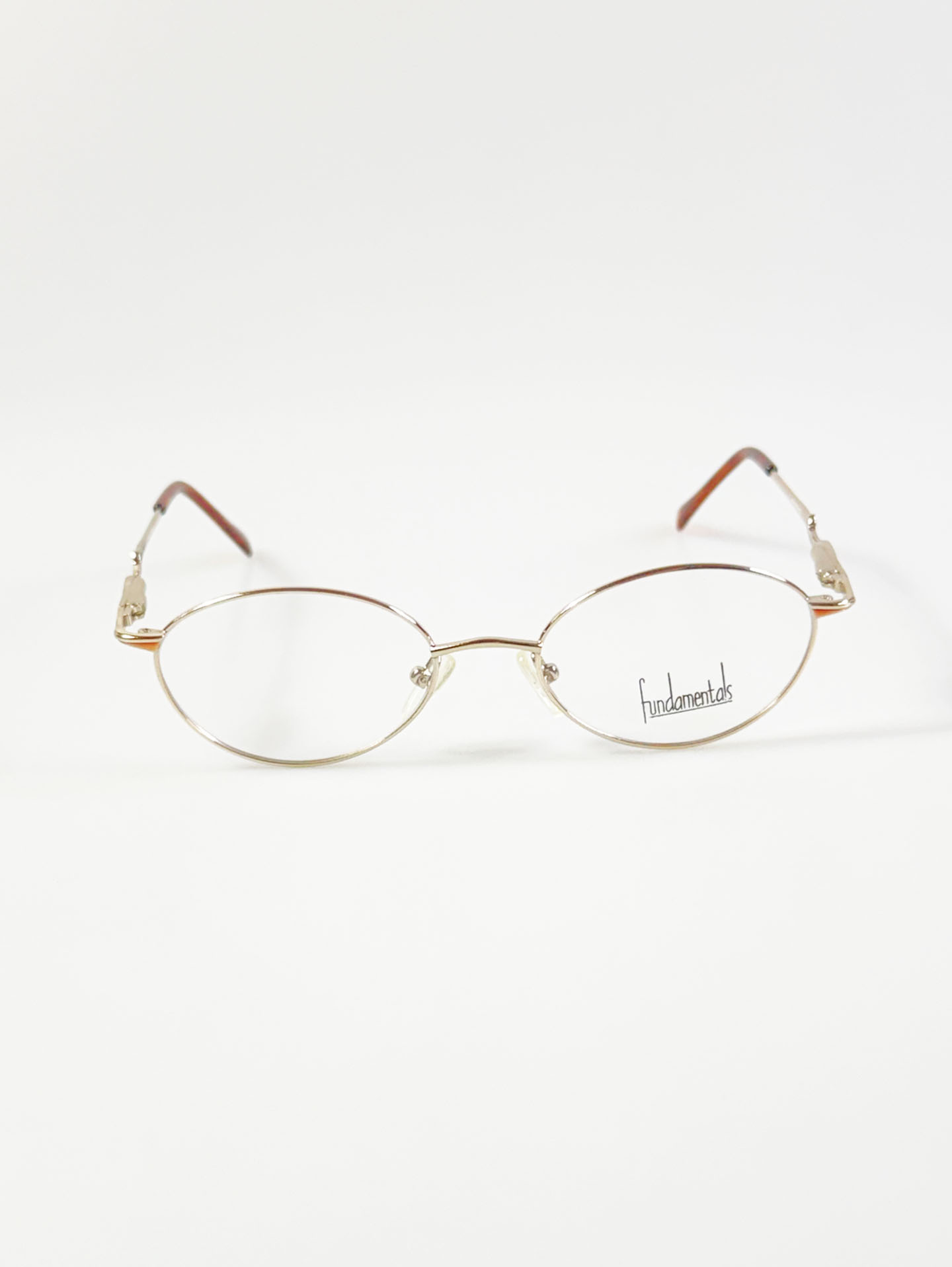 Fundamentals Gold Slim Oval Metal Frame Glasses