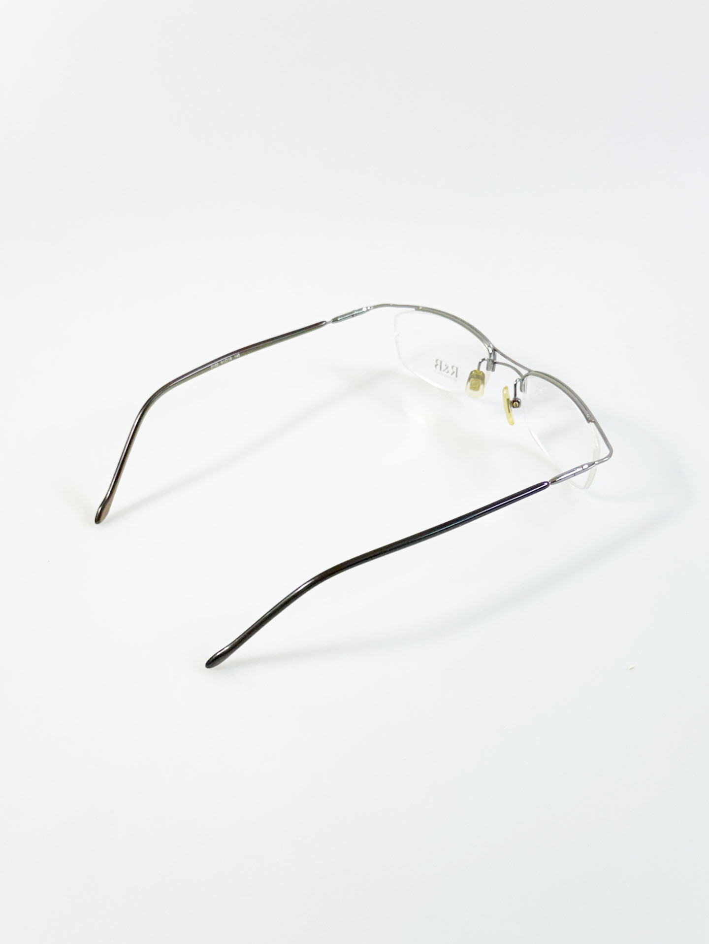 R&B Eyewear Gunmetal Half-Rim Square Glasses