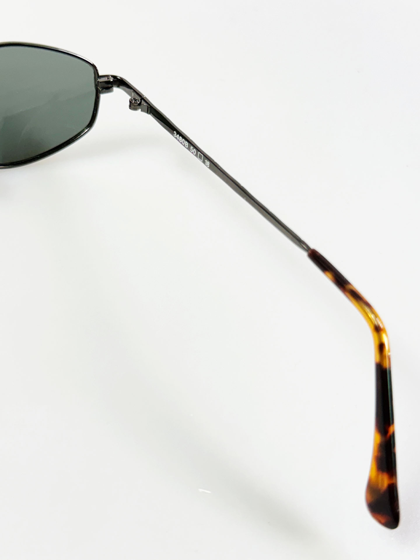 Gunmetal Slim Oval Metal Sunglasses