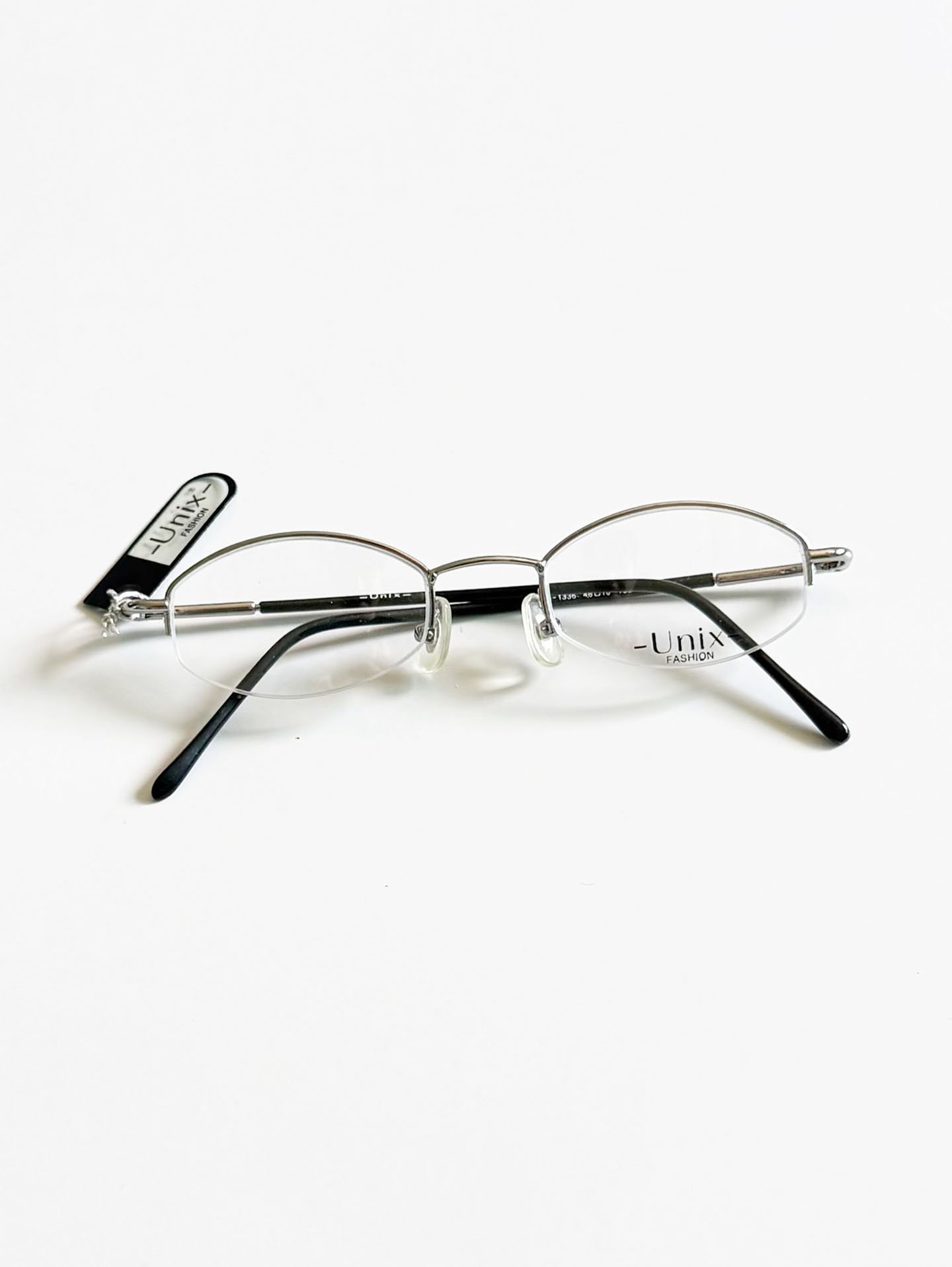 UNIX Silver Half-Rim Oval Metal Glasses