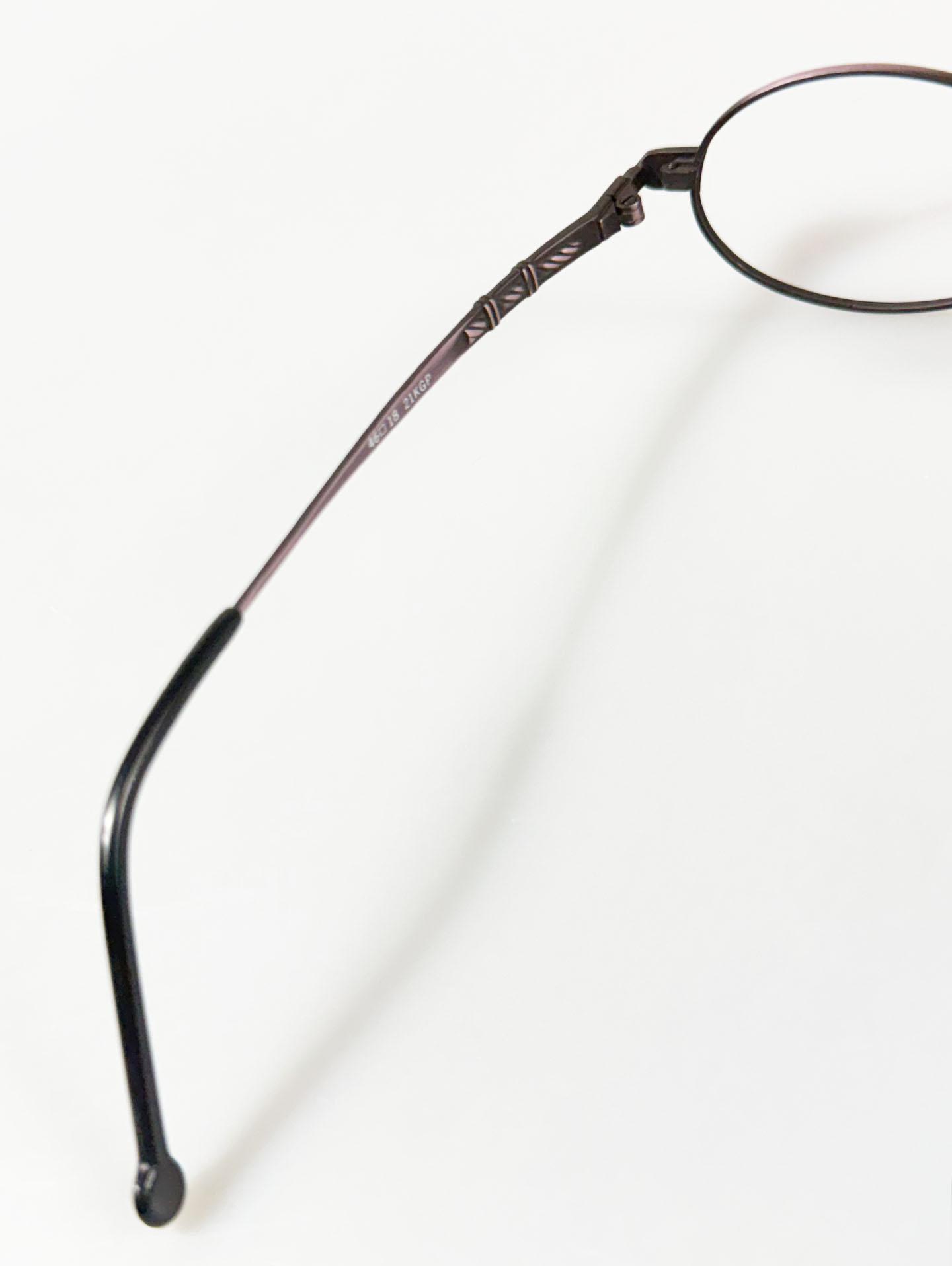 90’s MAXI Two-Tone Slim Oval Metal Frame Glasses