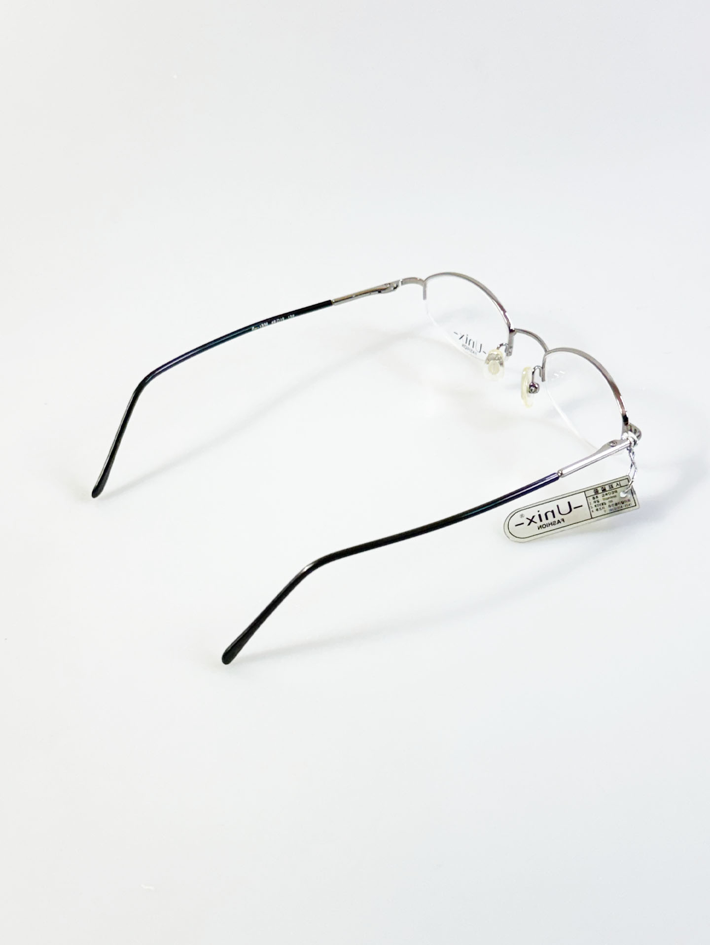 UNIX Silver Half-Rim Oval Metal Glasses
