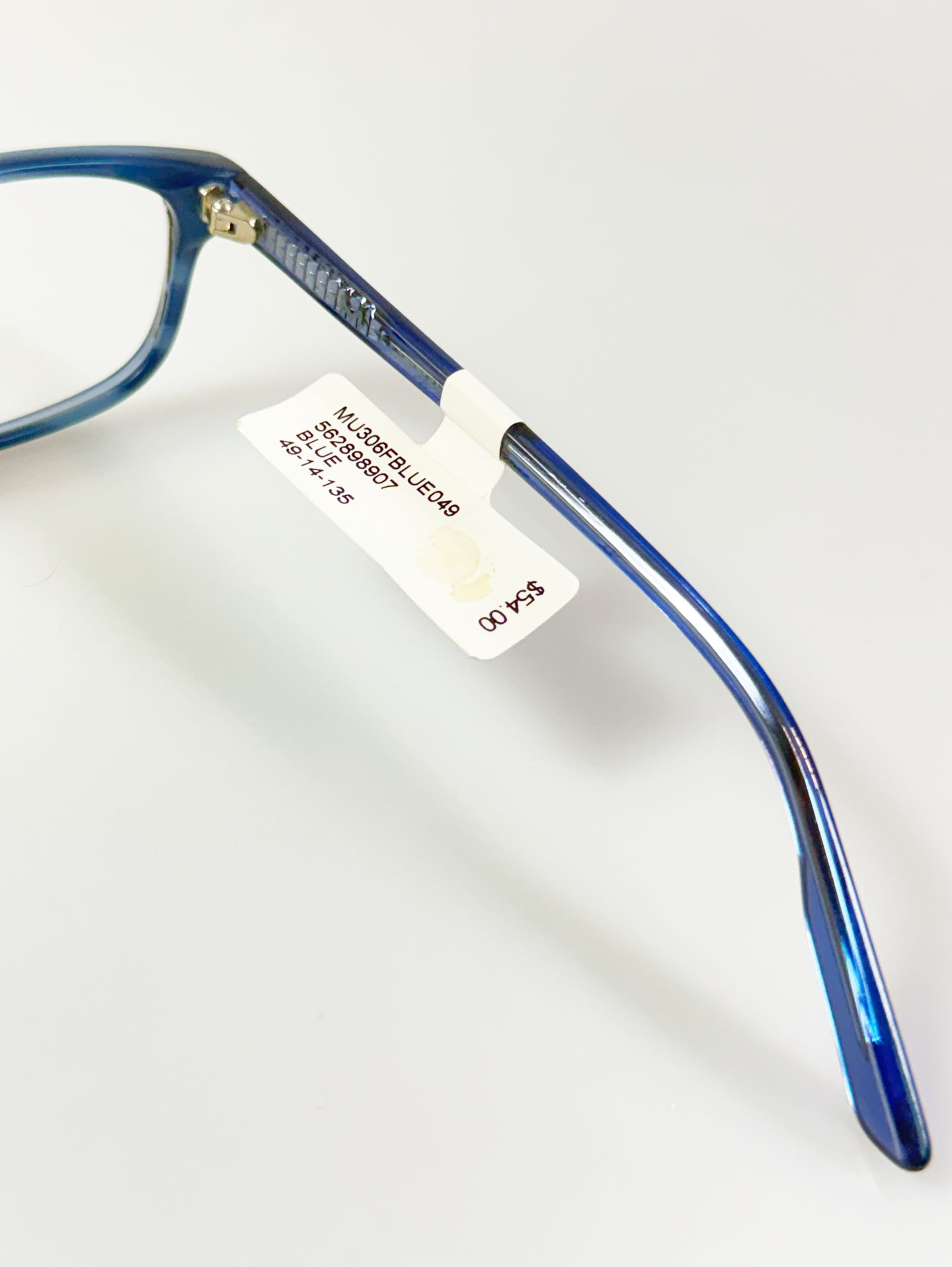 M AMERICA Blue Acetate Bold Square Glasses