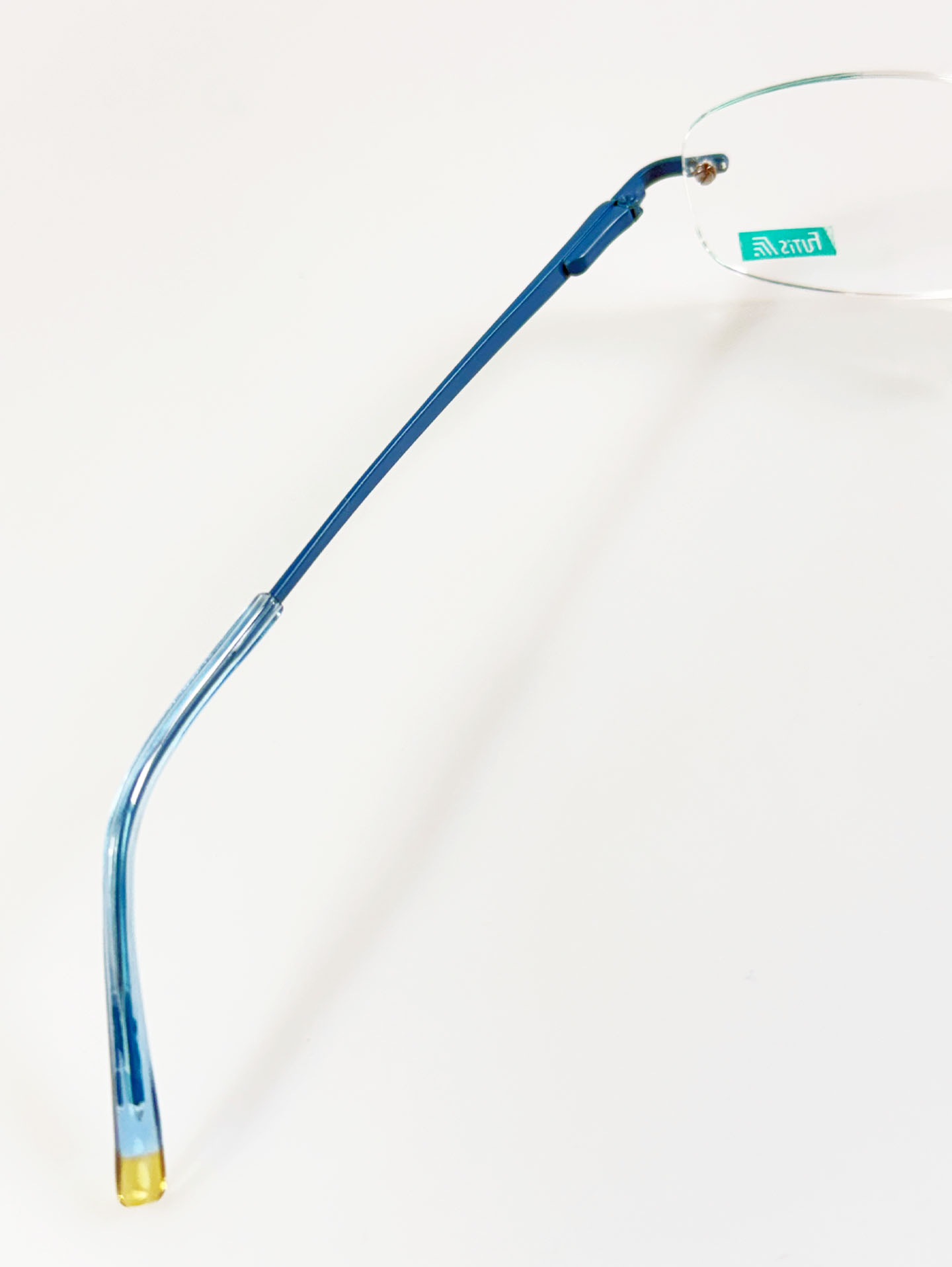 90's FUTIS Blue Rimless Square Metal Glasses