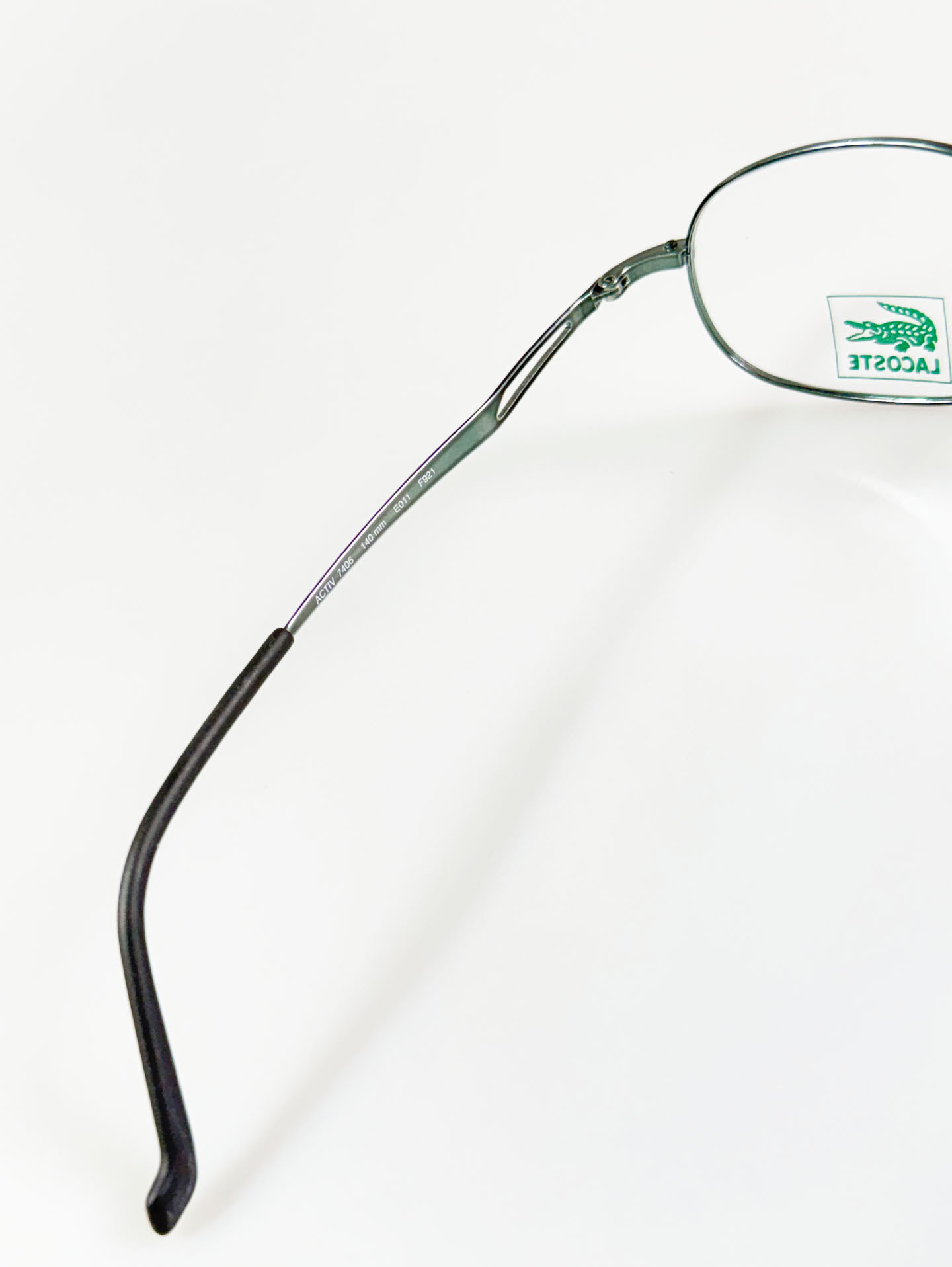 LACOSTE Slim Oval Deep Green Metal Frame Glasses
