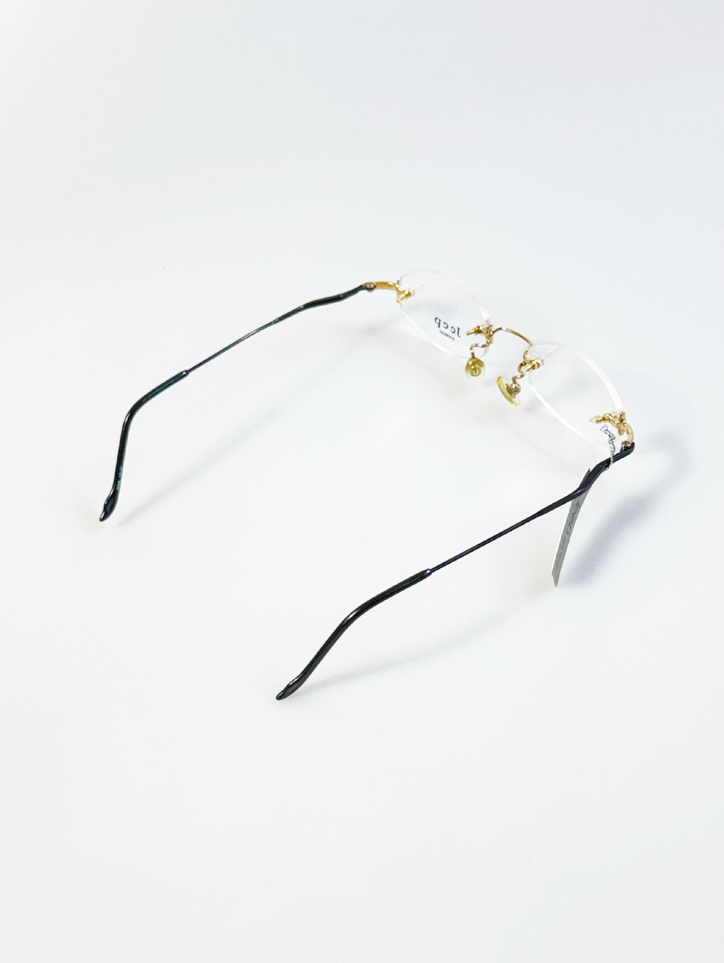 JEEP Gold Rimless Oval Metal Glasses