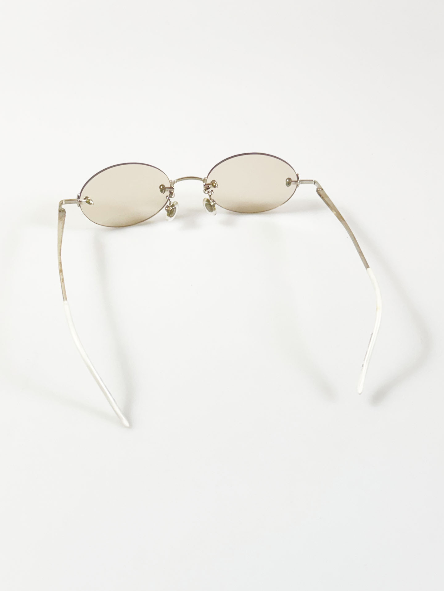 90's RUCHIANO Rimless Oval Metal Glasses