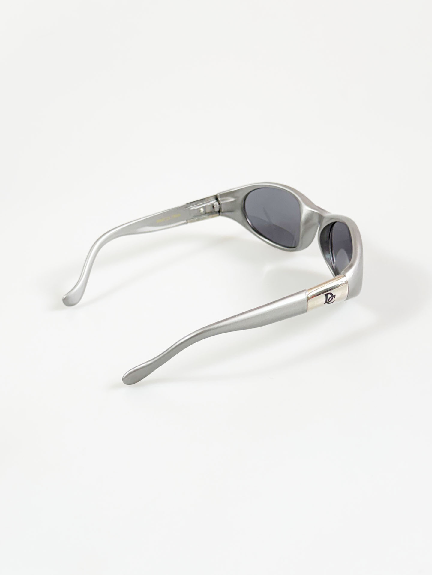 90's DC Silver Bold Oval Wraparound Sunglasses