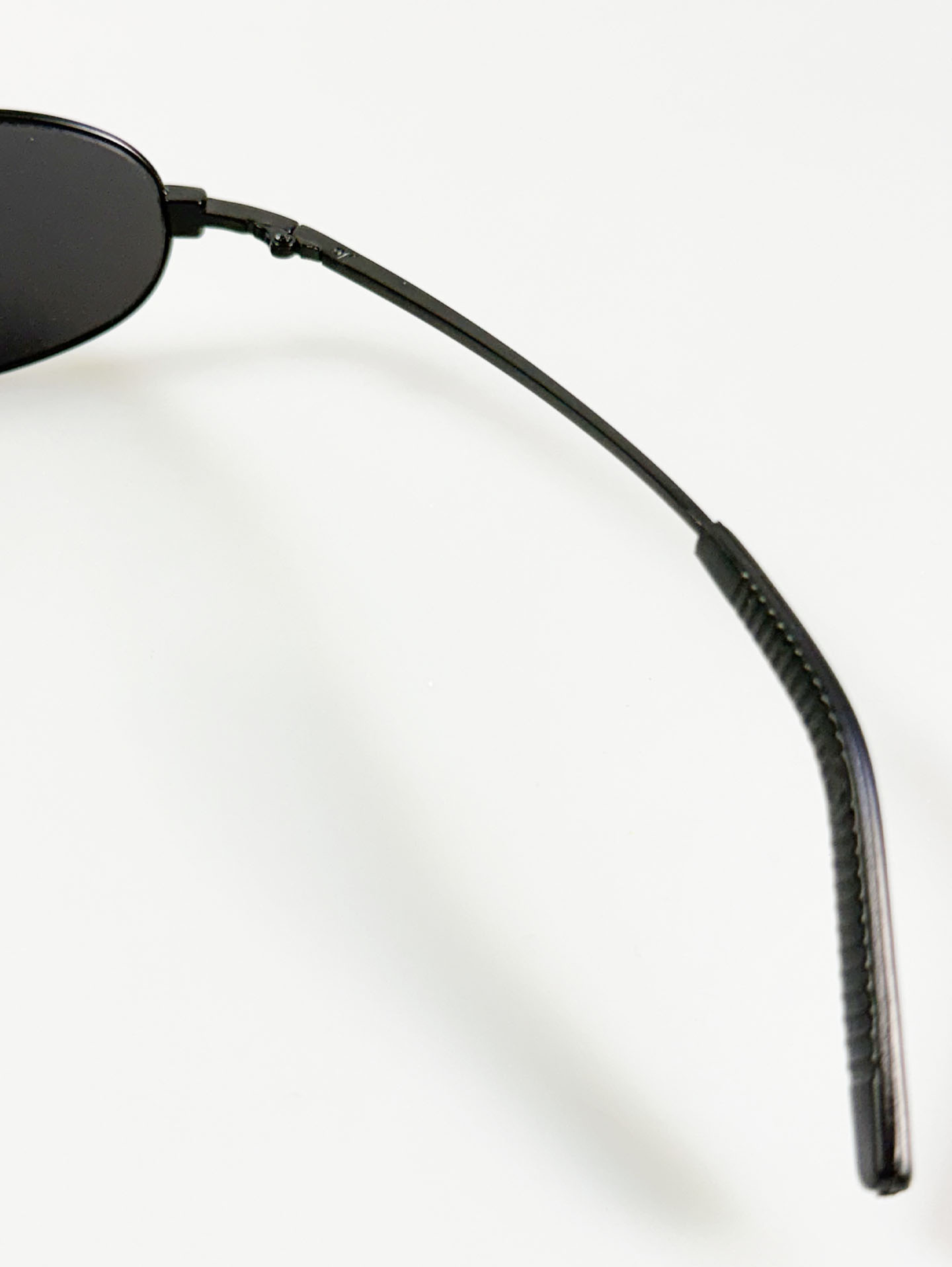 90's JOANNA Black Slim Oval Metal Frame Sunglasses