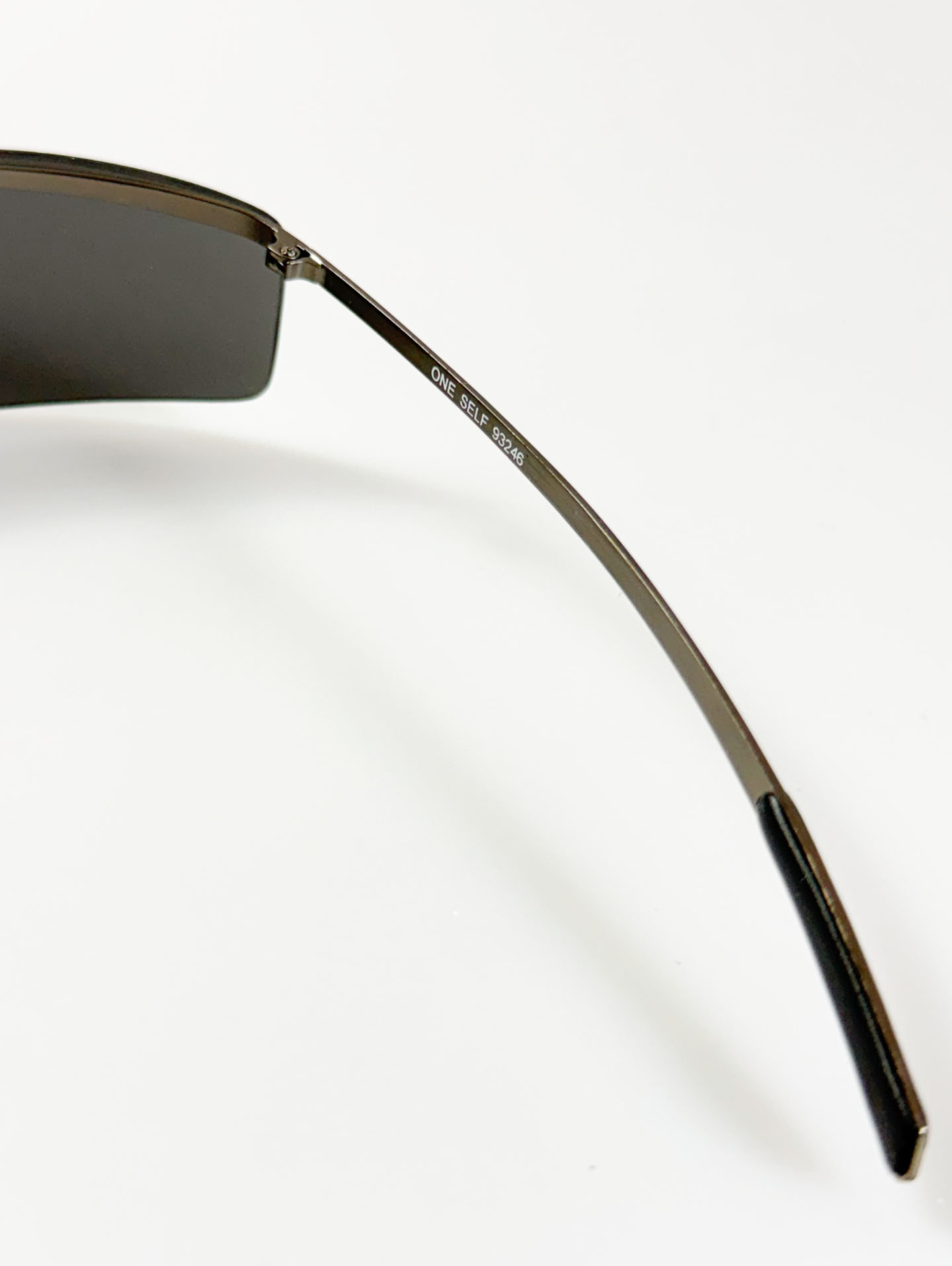 ONE SELF Rimless Shield Square Metal Sunglasses