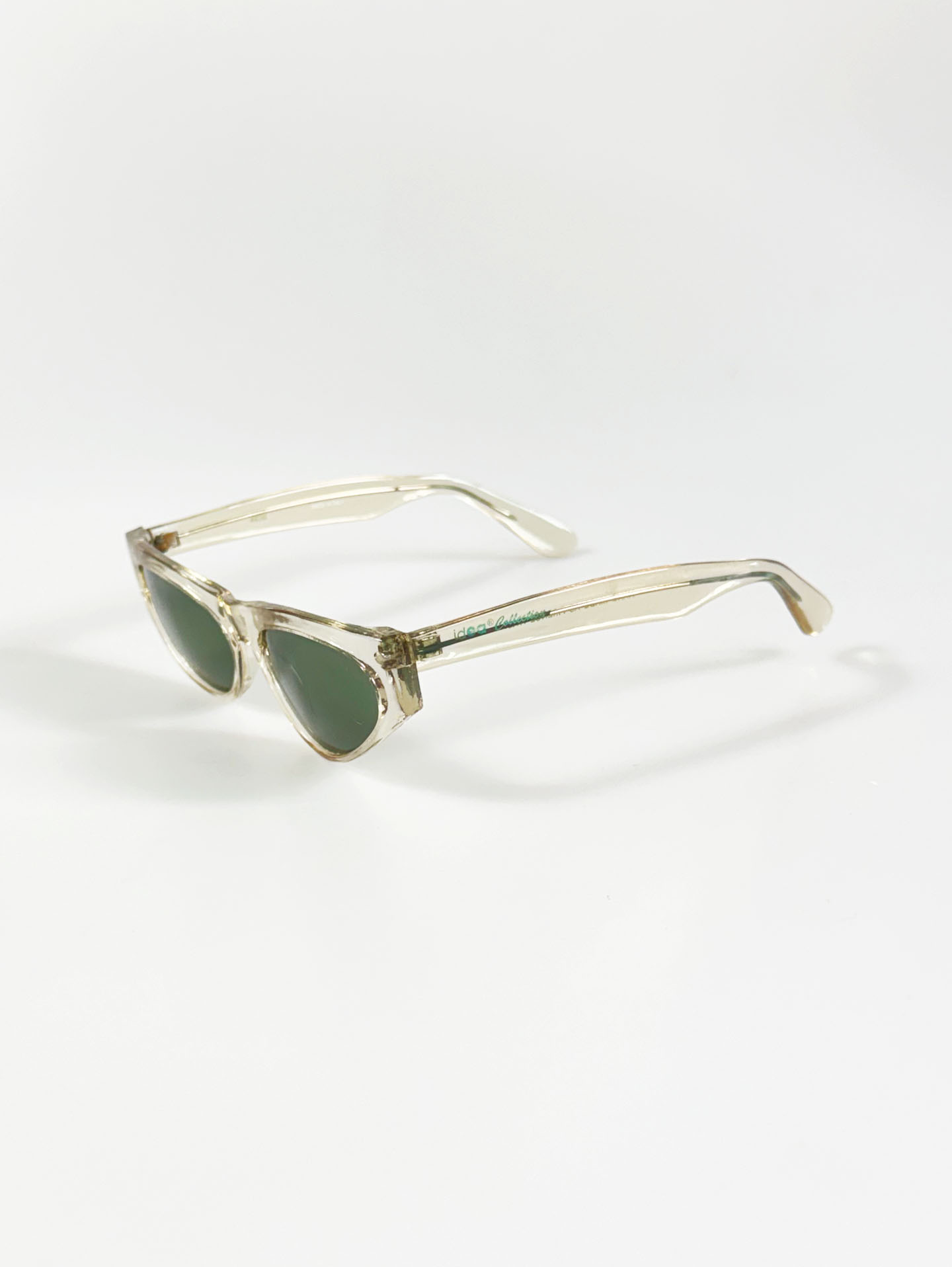 90's IDEA COLLECTION Clear Acetate Cat-Eye Sunglasses