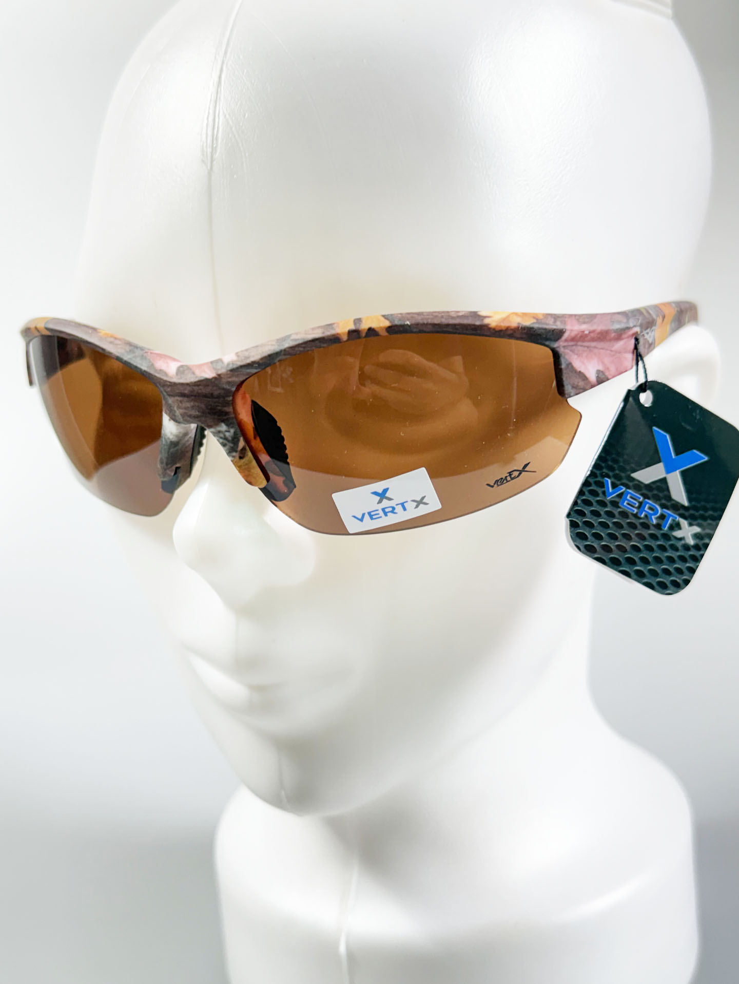 VERTX Realtree Pattern Wraparound Half-Rim Tint Sunglasses