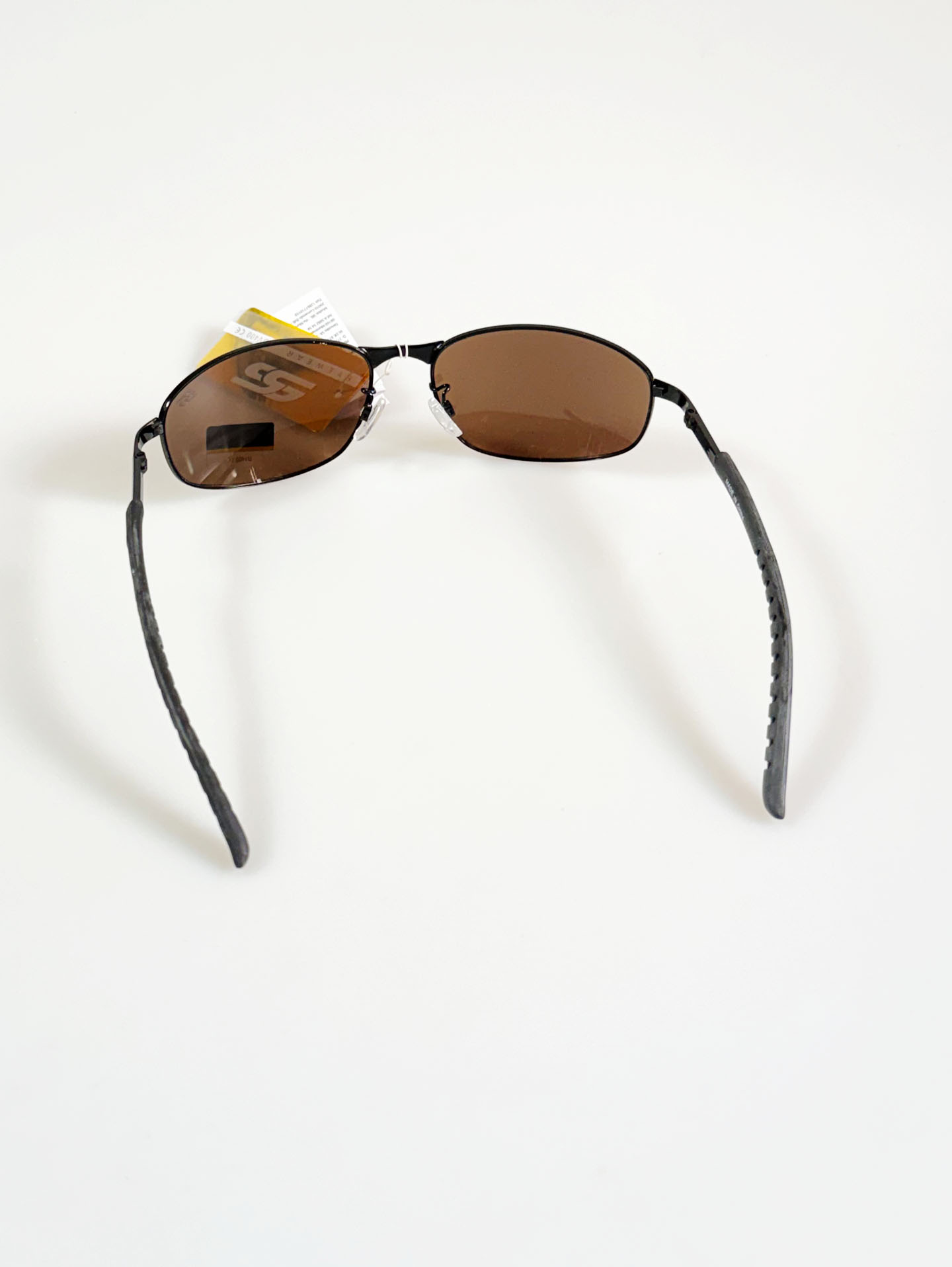 SS EYEWEAR Black Slim Square Metal Tint Sunglasses