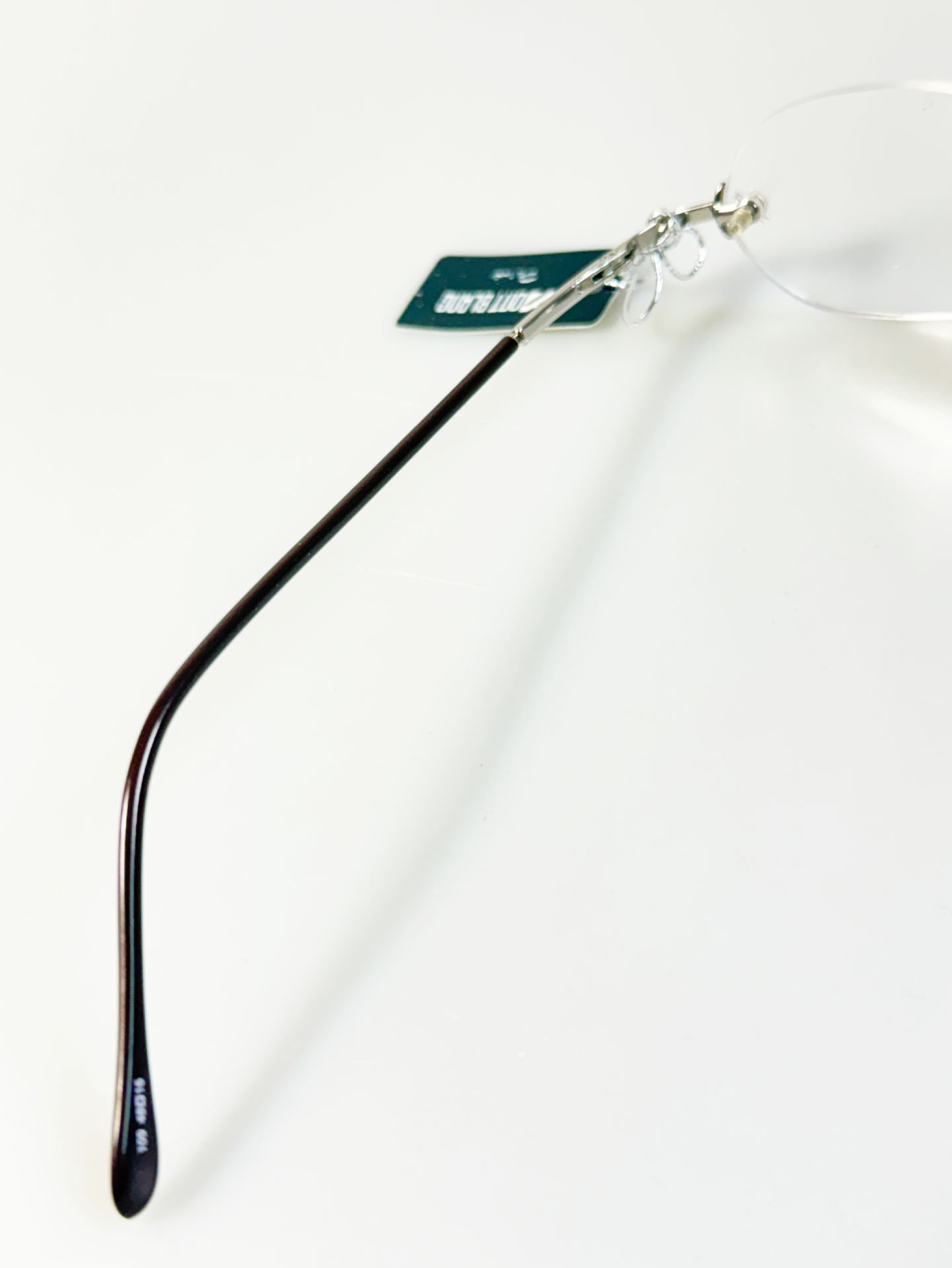 MONT BLANC PARIS Silver Rimless Square Metal Frame Glasses