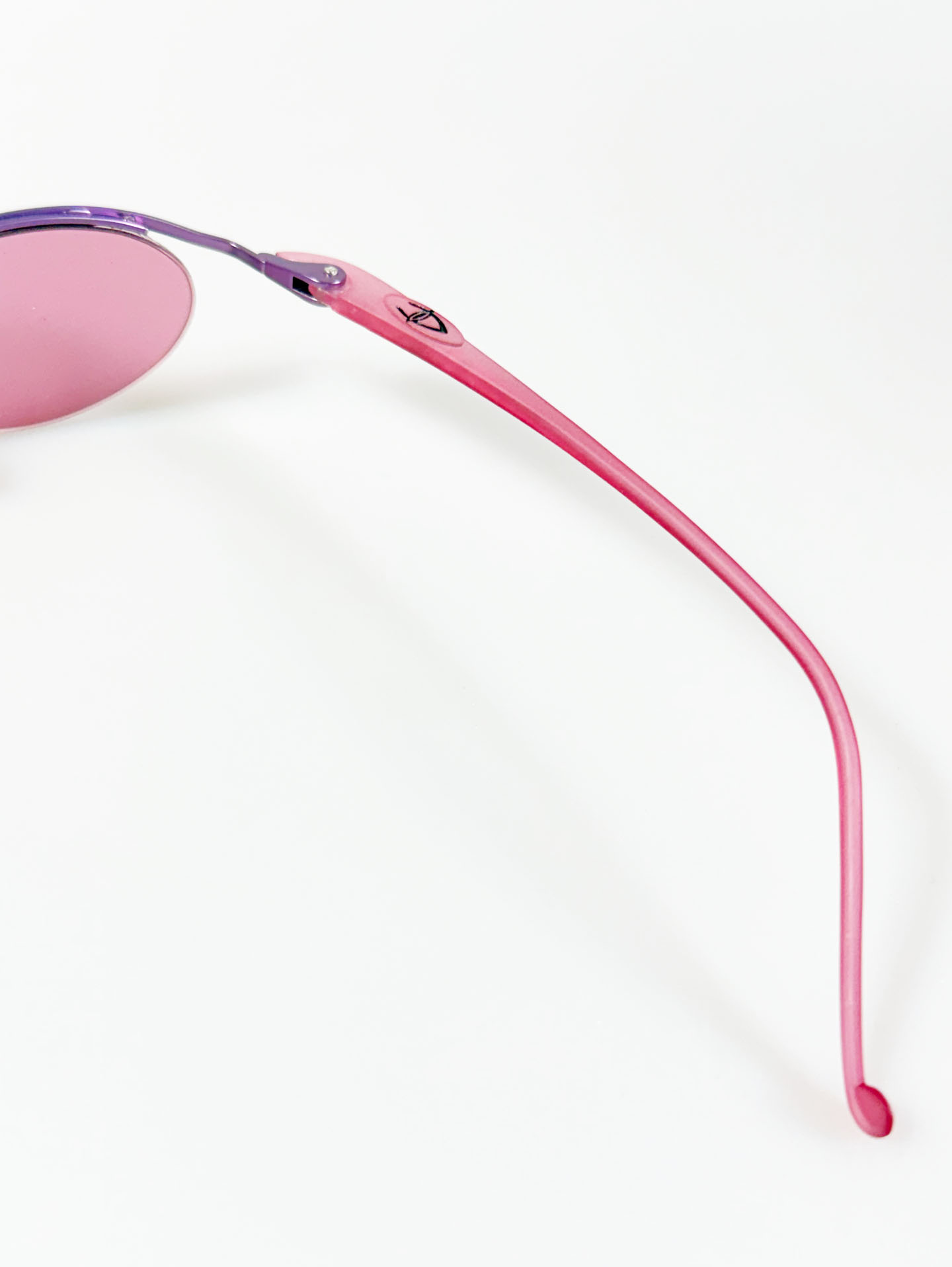 90’s COOL EYES Half-Rim Oval Metal Tinted Sunglasses