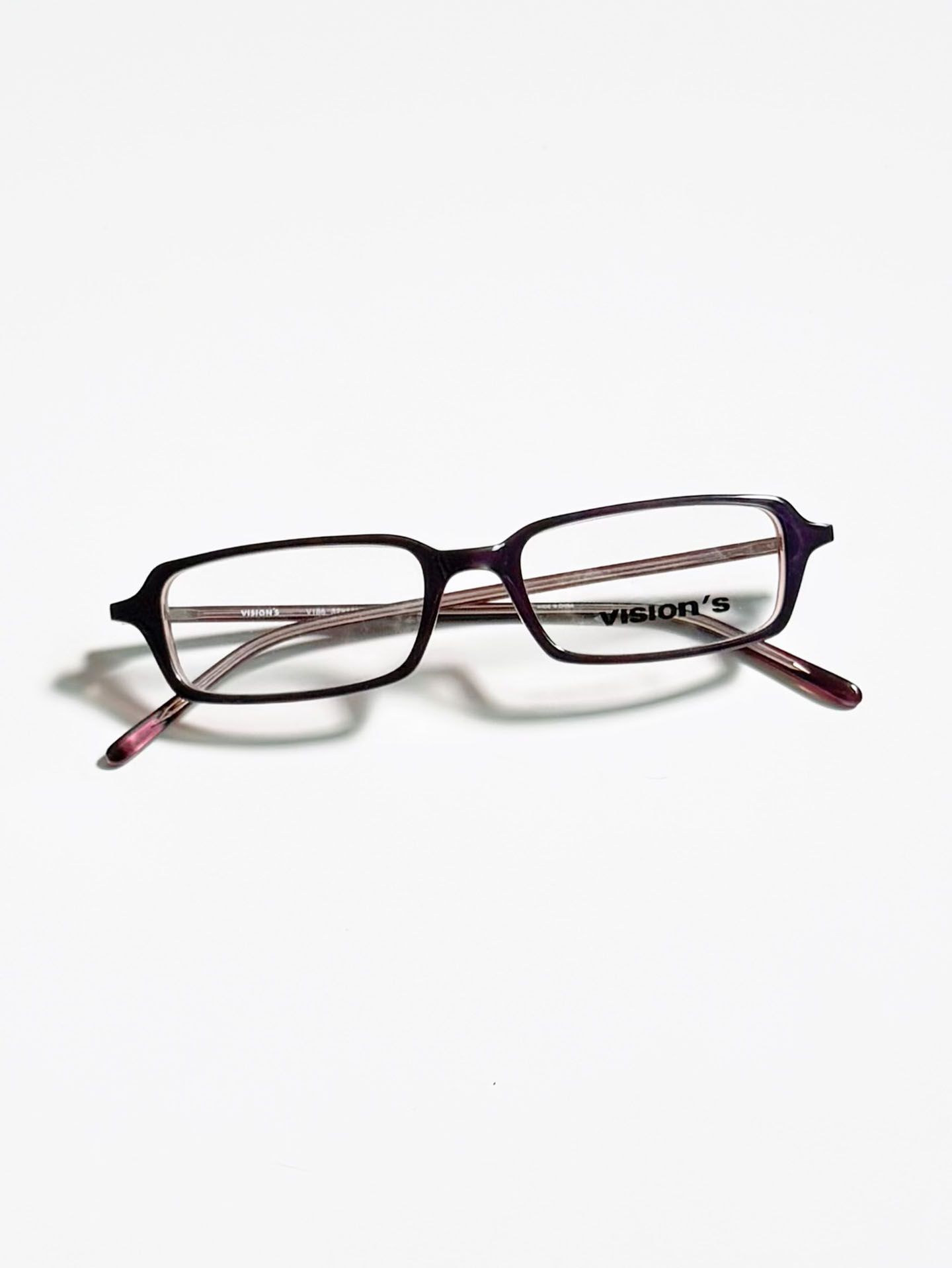 VISION'S Purple Square Acetate Glasses
