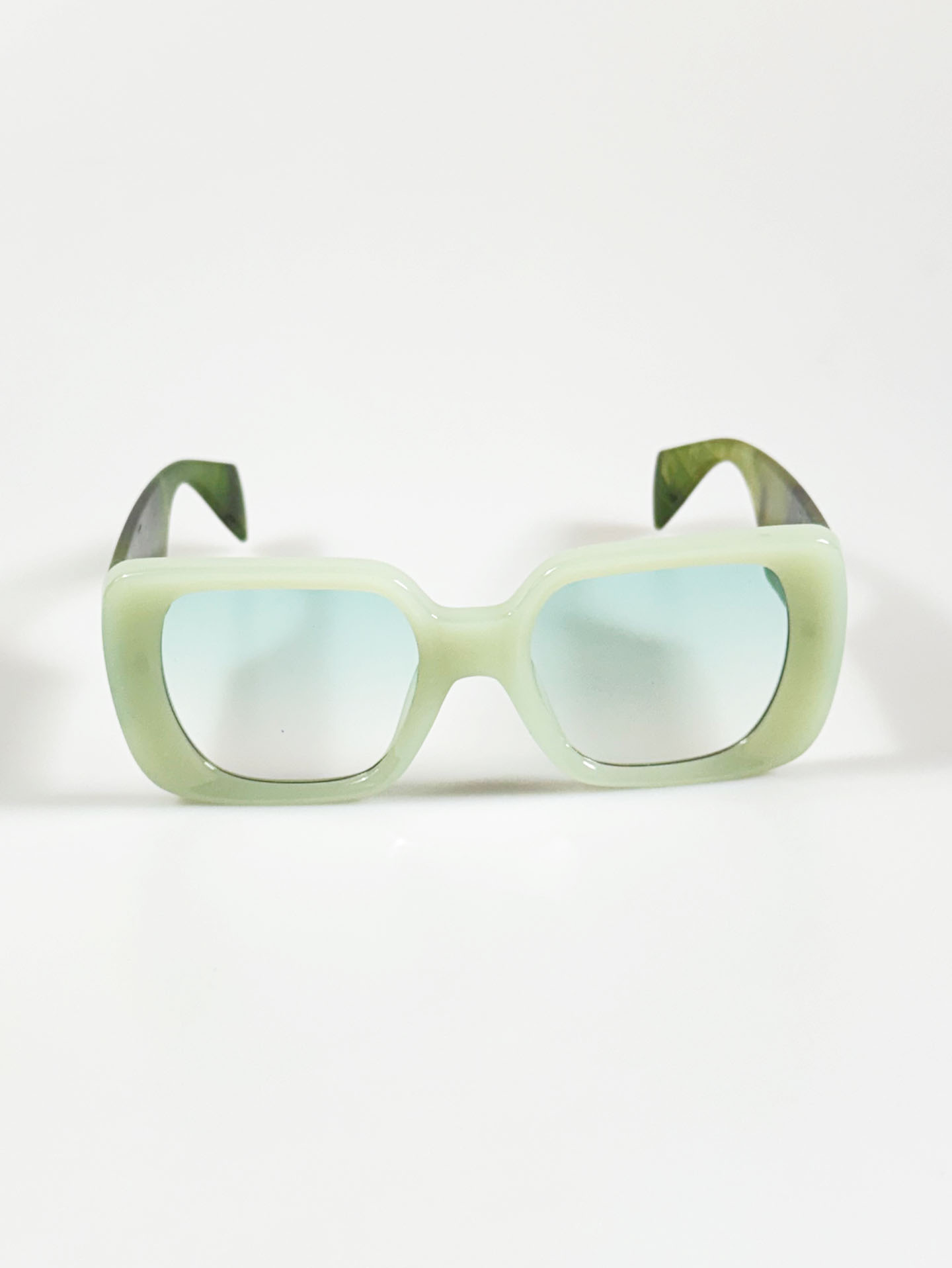 Mint Green Oversized Bold Square Tint Sunglasses