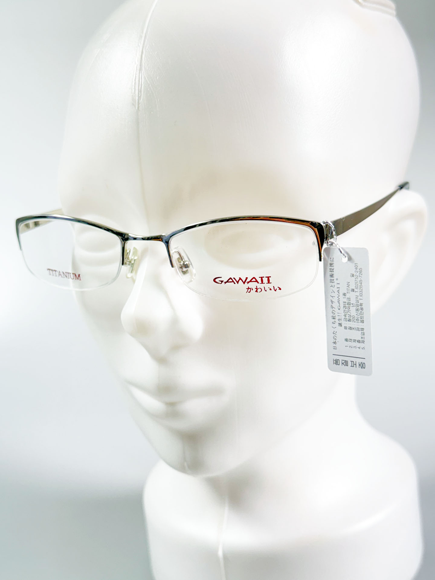 Series 01. GAWAII Vintage Titanium Semi-Rimless Eyewear Collection